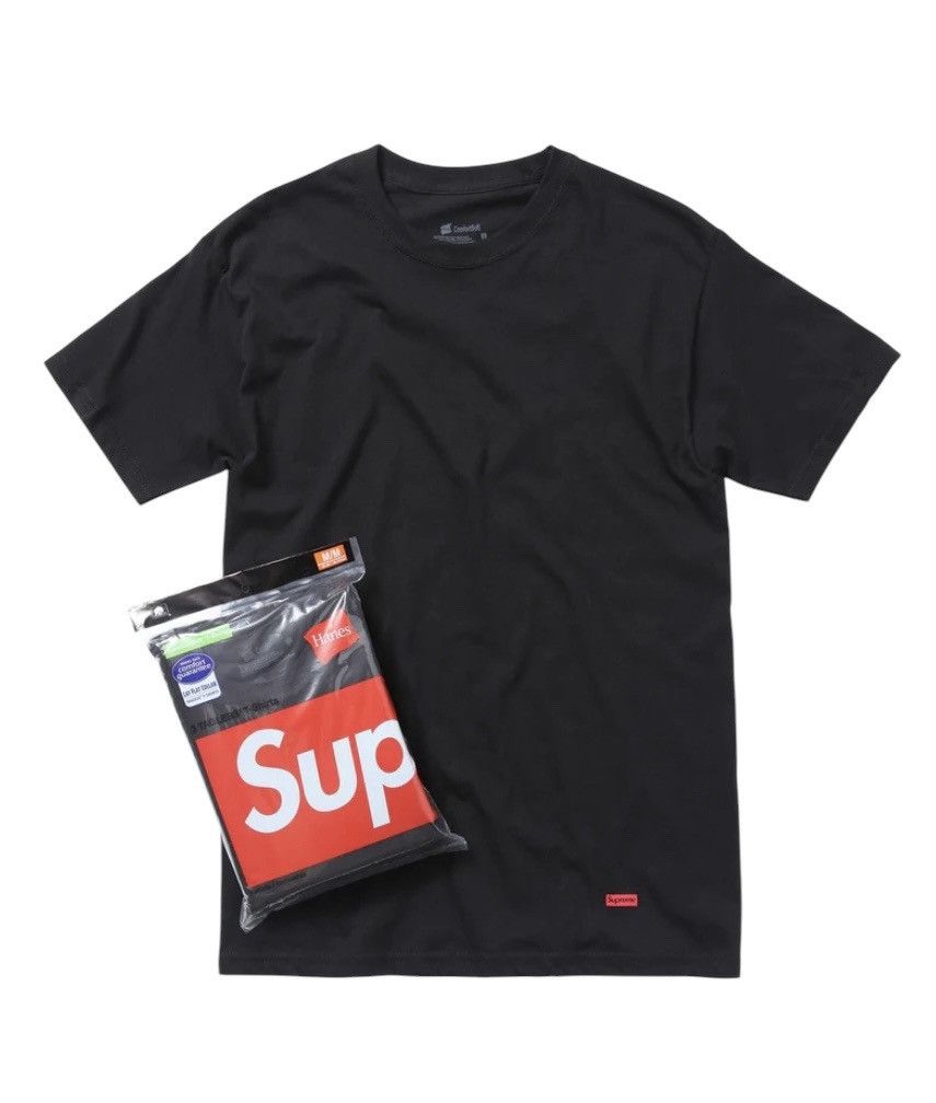 Supreme Supreme Hanes TeeBlack XL New Size US XL / EU 56 / 4 - 1 Preview
