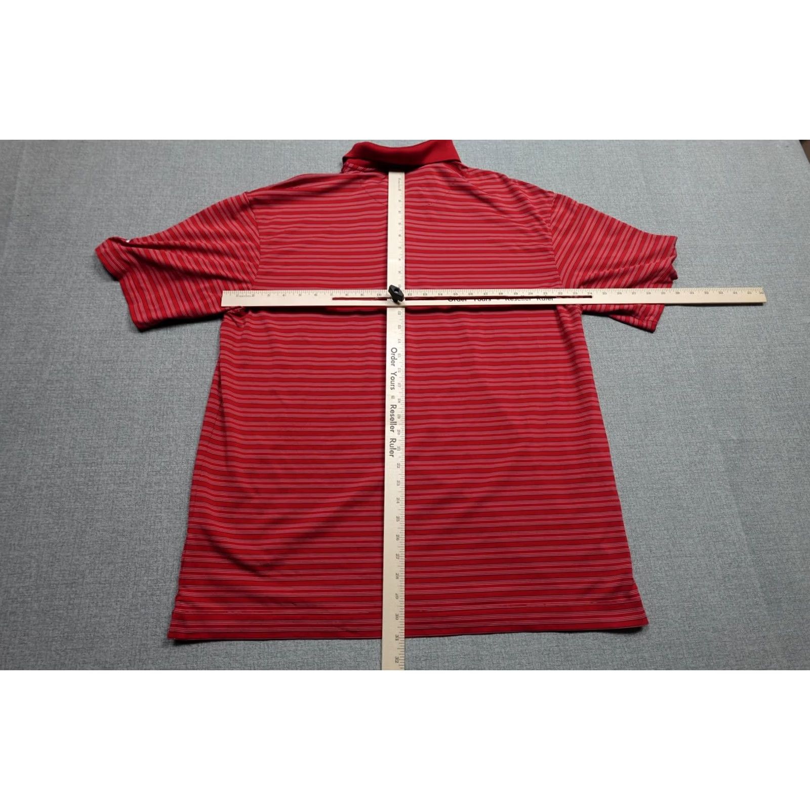 Nike Nike Golf Polo Mens XL Red Stripe FitDry Lightweight Performance Shirt Size US XL / EU 56 / 4 - 5 Thumbnail