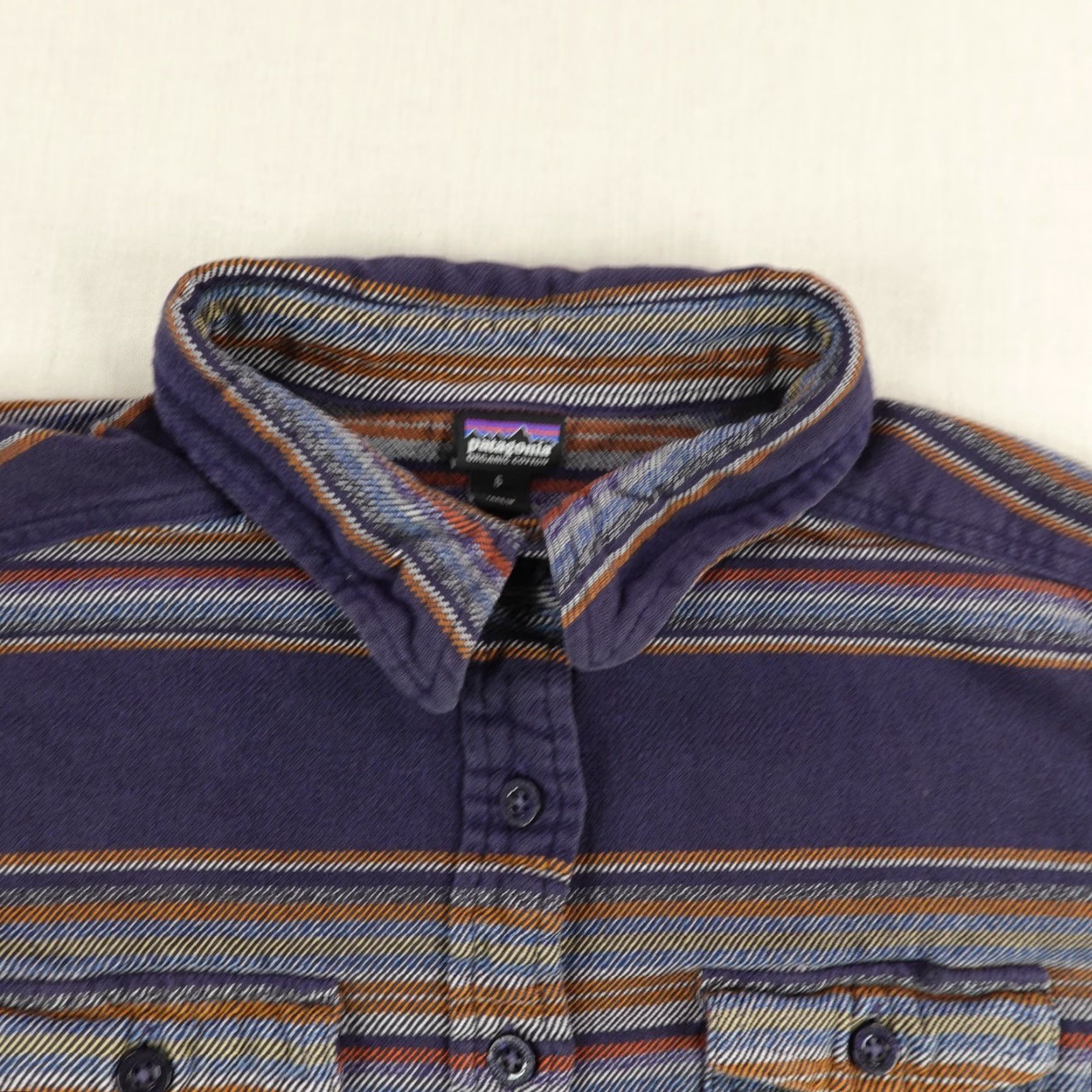 Patagonia Patagonia Shirt Women 6 Blue Gray Stripes Button Up Fjord Flannel Midweight Top Size M / US 6-8 / IT 42-44 - 2 Thumbnail