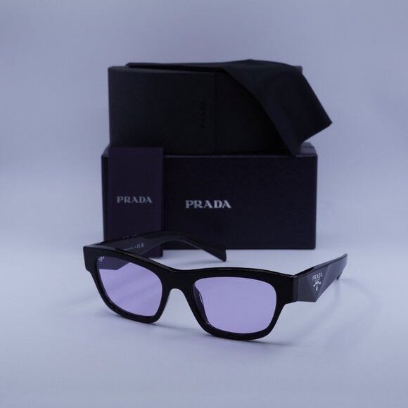 Prada Prada PRB06S 16K40J Sunglasses Black Rectangle Frame  display picture 1