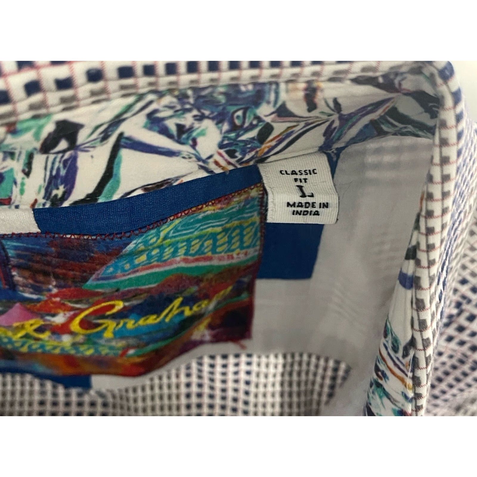 Robert Graham Robert Graham Shirt Mens Large Multicolor Geometric Long Sleeve Button-Up Casual Wedding Party/Cocktail Modern American Mens Size US L / EU 52-54 / 3 - 5 Thumbnail