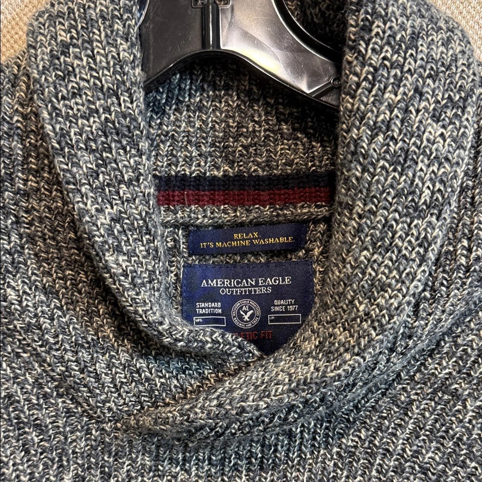 American Eagle Outfitters American Eagle Outfitters Blue and Gray Knit Sweater Size US M / EU 48-50 / 2 - 4 Thumbnail