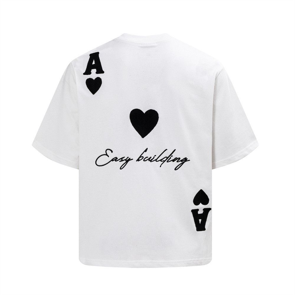 Japanese Brand Men's Hip-Hop Style Heart-Embroidered T-Shirt Size US M / EU 48-50 / 2 - 1 Thumbnail