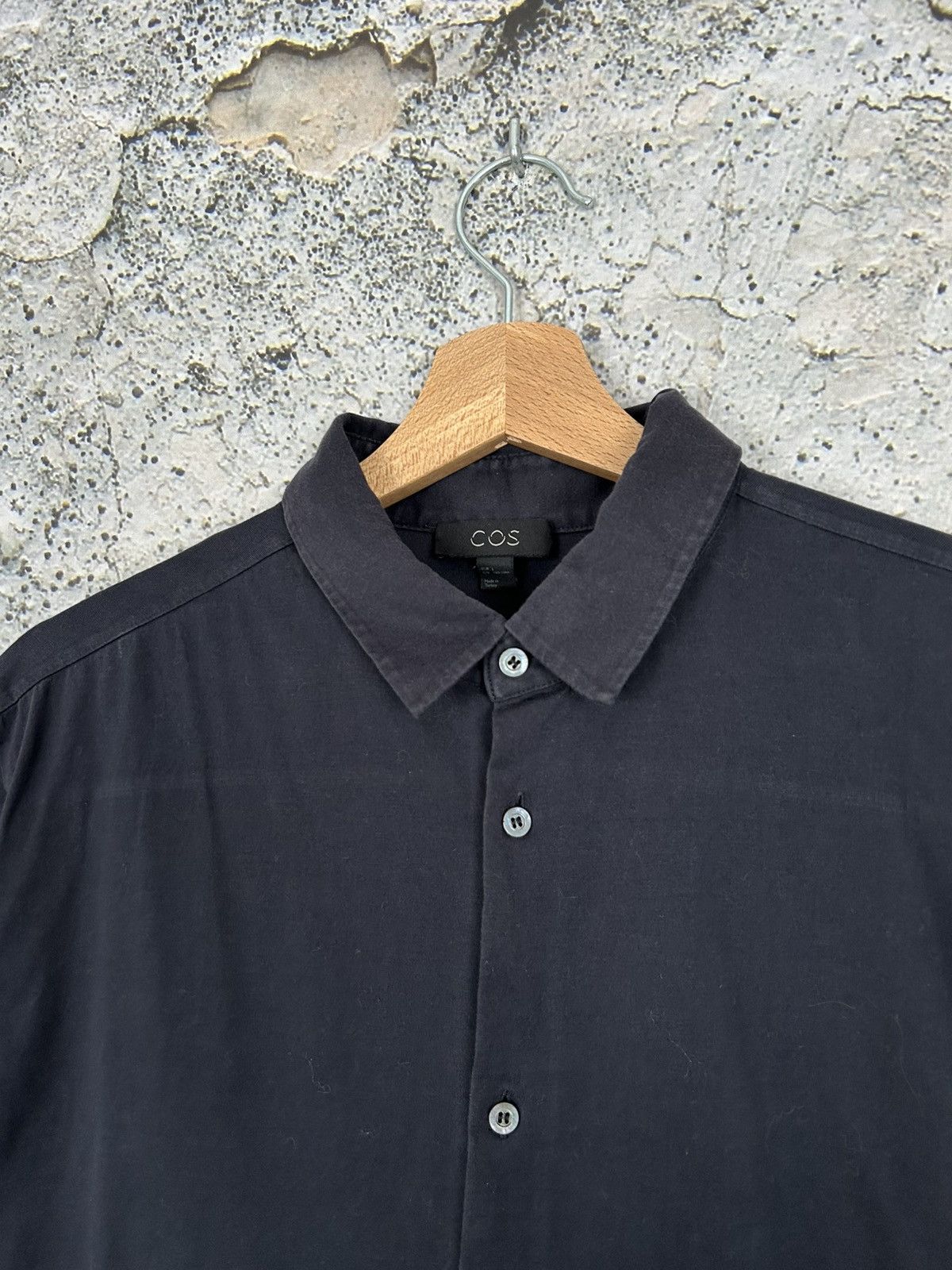 Cos COS Navy Shirt Button Ups Summer Avenr Garde Goth Punk Size US L / EU 52-54 / 3 - 3 Thumbnail