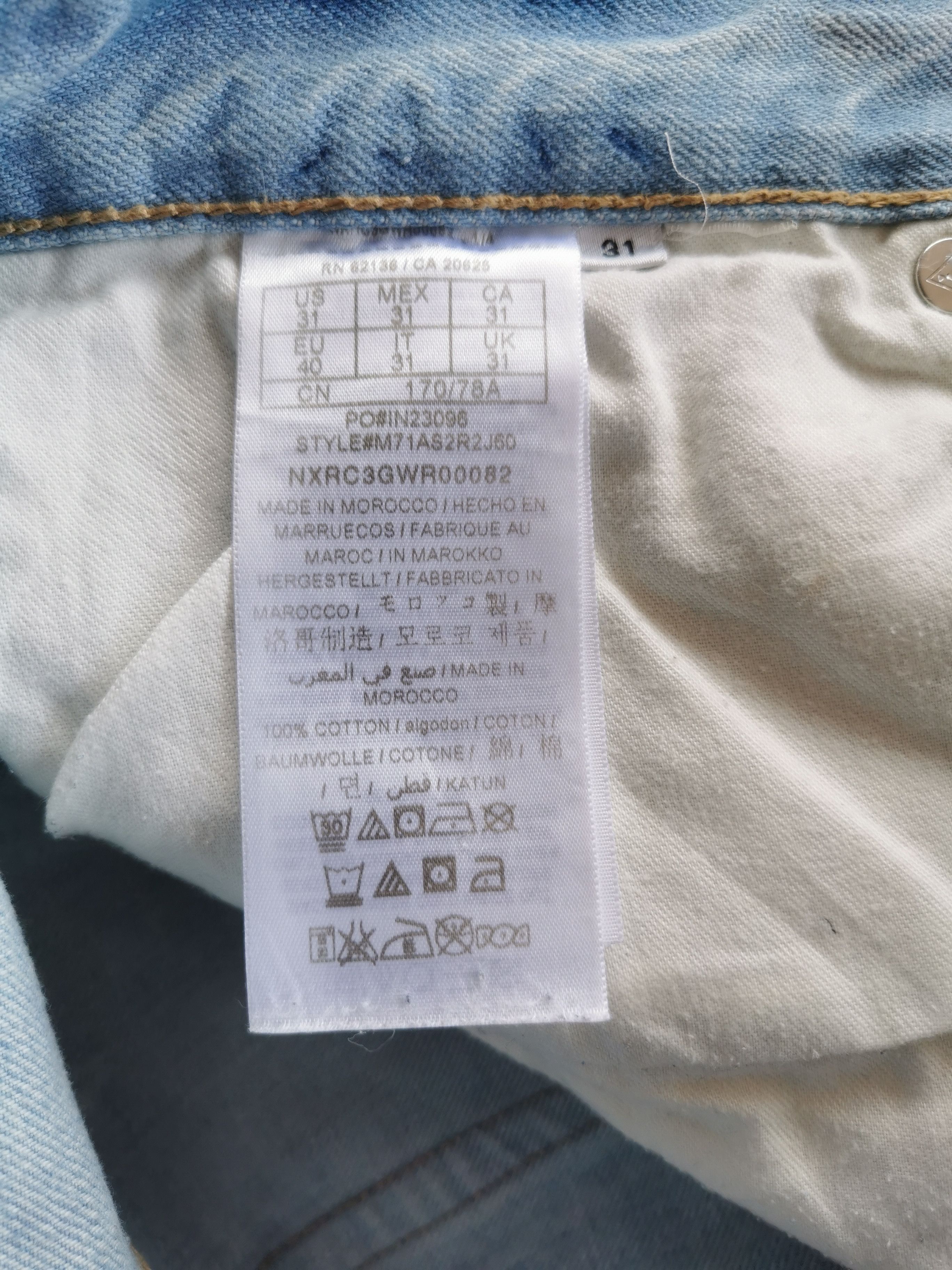 A$AP Rocky × Guess Guess Distressed Denim Jeans With Several Ripped Frayed Size US 33 - 9 Thumbnail