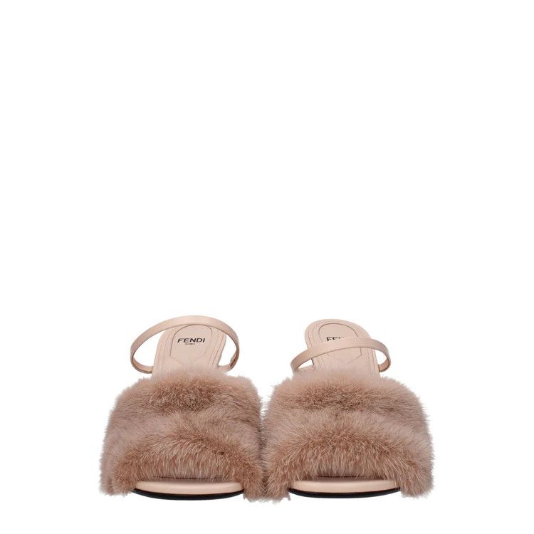 Fendi ob1o1e1124 Mink Sandals in Pink Size US 8.5 / IT 38.5 - 3 Thumbnail