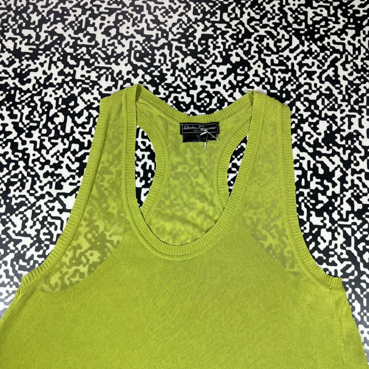 Salvatore Ferragamo Vintage 90s Salvatore Ferragamo Mesh Flared Maxi Dress Rare Size S / US 4 / IT 40 - 6 Thumbnail