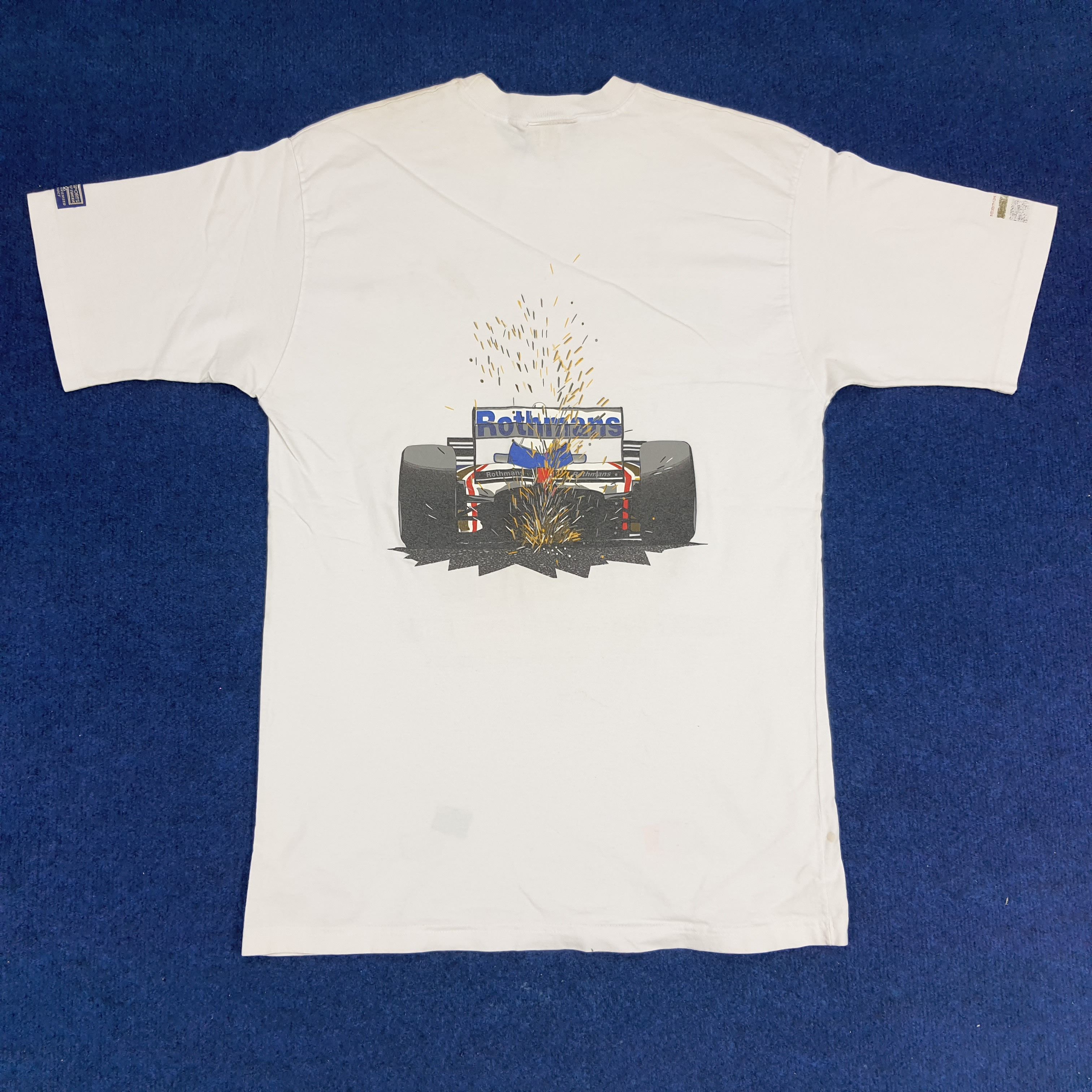 Vintage Vintage Rothman William Renault F1 Motorsports Racing Tshirt Size US M / EU 48-50 / 2 - 3 Thumbnail
