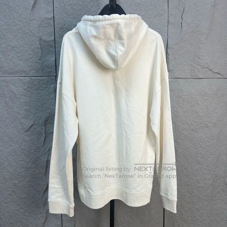 Loewe Loewe Off-white Front Leather Patch Hooded Sweatshirt Size US XL / EU 56 / 4 - 2 Thumbnail