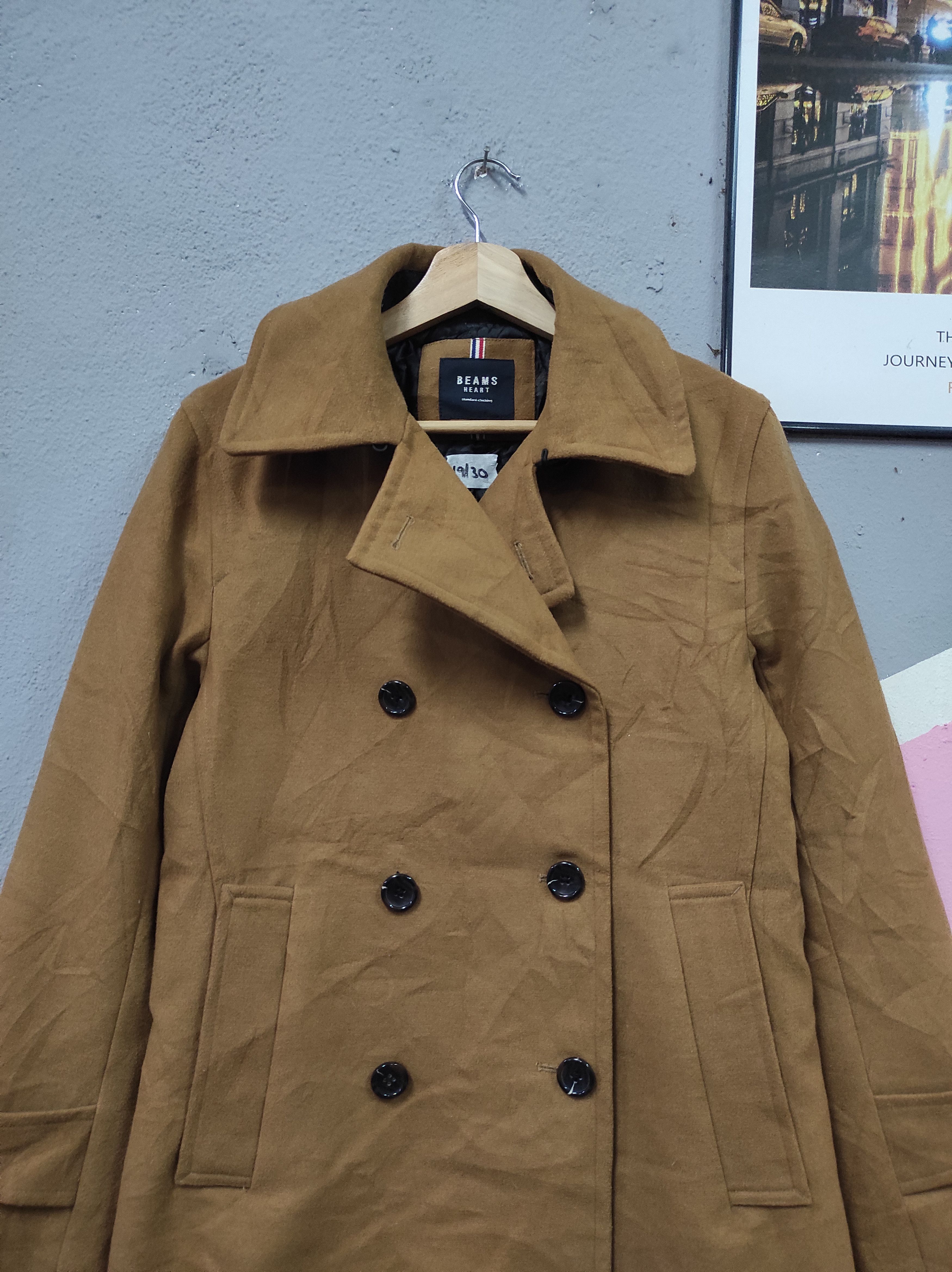 Beams Plus BEAMS HEART DOUBLE BREASTED COAT JACKET Size S / US 4 / IT 40 - 2 Thumbnail