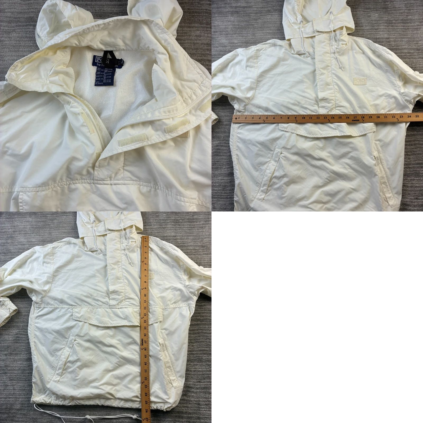 Polo Ralph Lauren VINTAGE Polo Ralph Lauren Jacket Mens Medium White Anorak Hi Tech Windbreaker Size US M / EU 48-50 / 2 - 9 Thumbnail