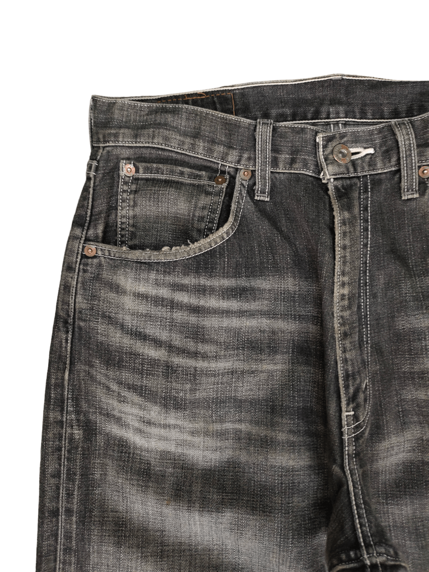 Levi's Vintage Clothing Vintage Levis 504 Distress Faded Wide Leg Denim Jeans Size US 31 - 4 Thumbnail