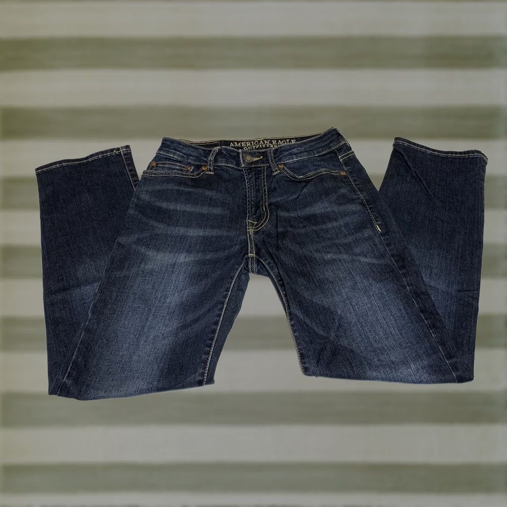 American Eagle Outfitters American Eagle Men Jeans 26x27 Slim Straight Leg Extreme Flex Blue Denim Fit Slim Pockets Regular Size 26 27 Inseam 27 US Medium Wash Denim Size US 26 / EU 42 - 1 Thumbnail