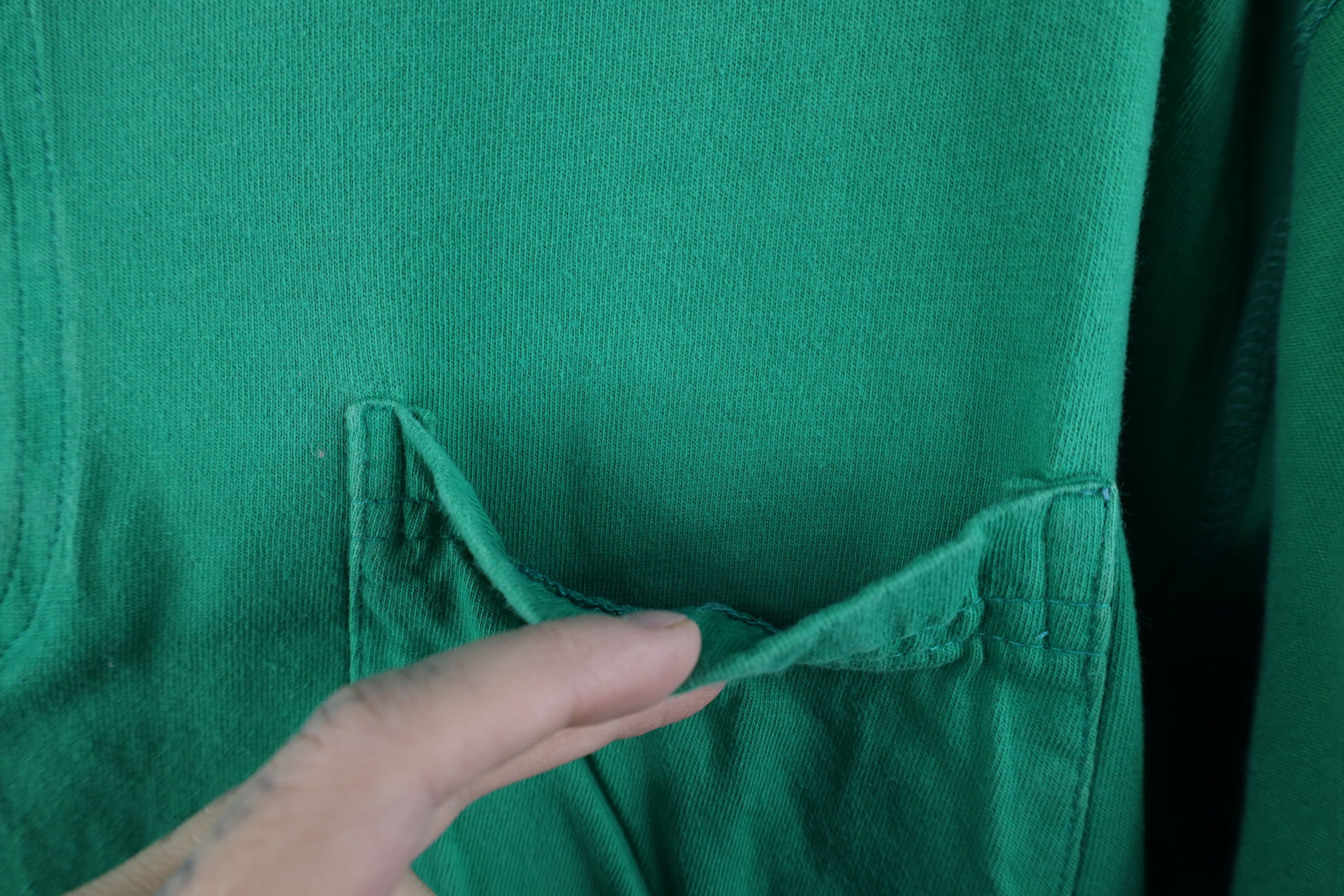 Vintage Vintage 90s Streetwear Baggy Fit Pocket Henley T-Shirt Green Size US XL / EU 56 / 4 - 4 Thumbnail