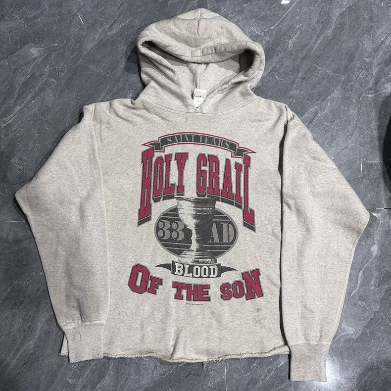 Saint Michael Saint Michael Wash damaged rolled edge hoodie Size US L / EU 52-54 / 3 - 1 Thumbnail