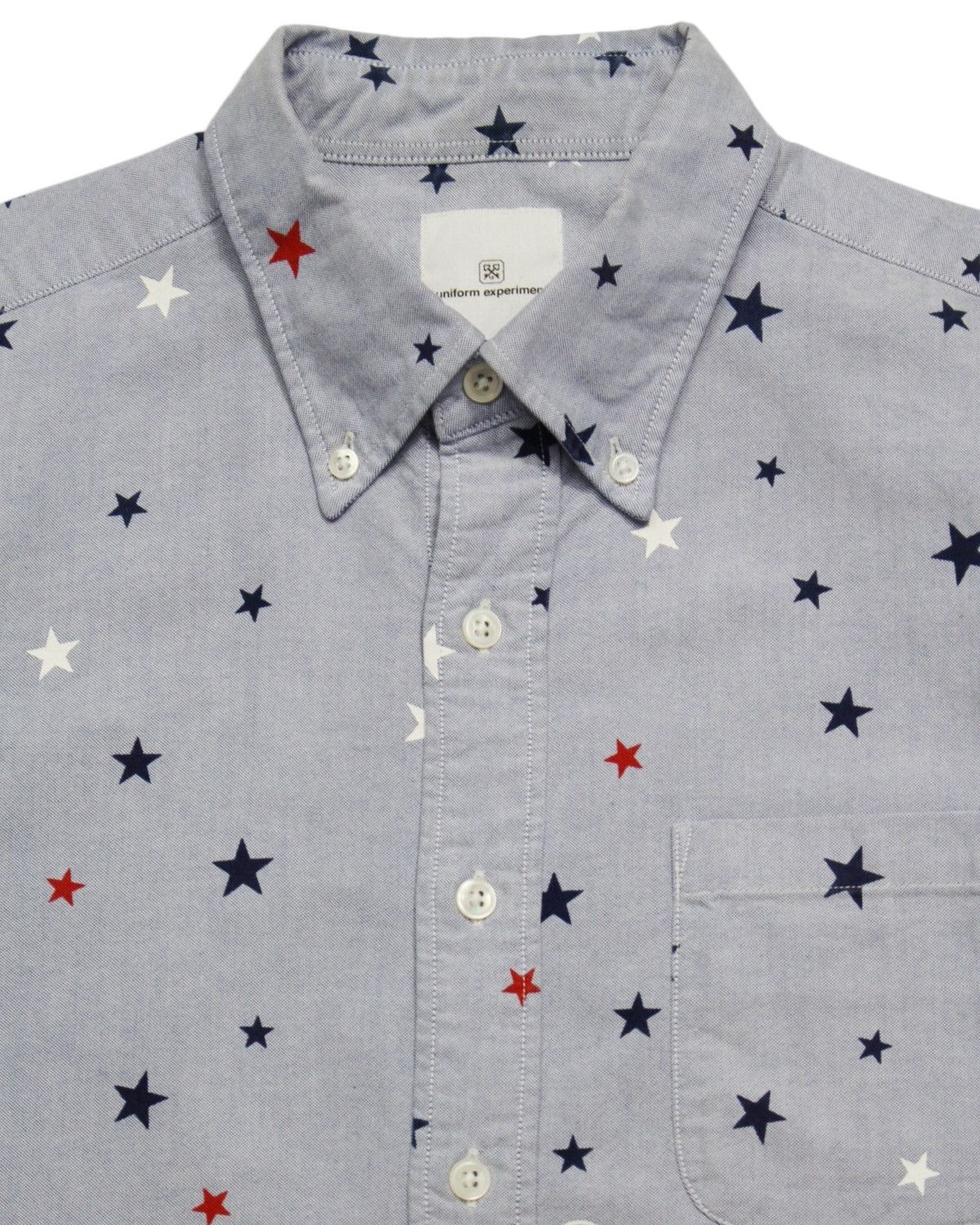 Fragment Design × Hiroshi Fujiwara × Japanese Brand SS2011 FRAGMENT DESIGN OXFORD STAR PATTERN B.D UNIFORM SHIRT Size US M / EU 48-50 / 2 - 2 Thumbnail