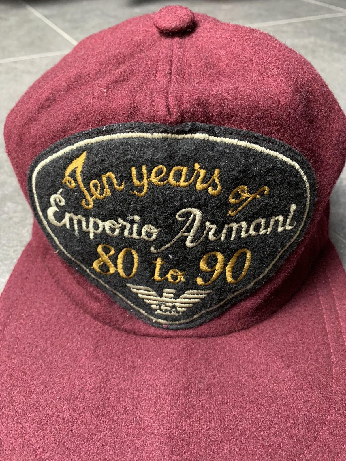 Emporio Armani 1990s Emporio Armani Embroidered Patch Fitted Cap Size ONE SIZE - 4 Thumbnail