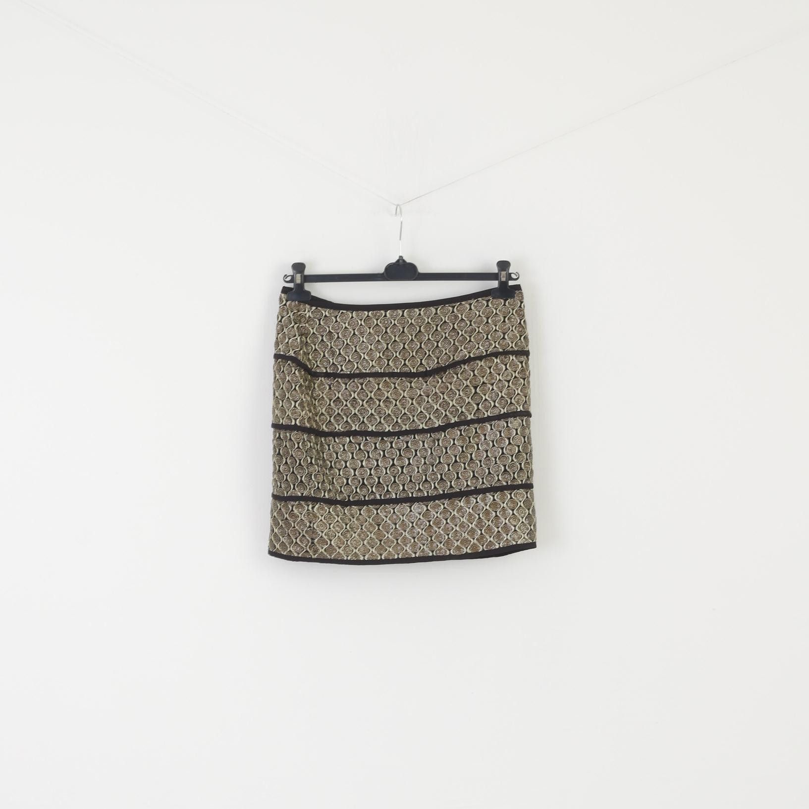 Hoss Intropia Hoss Intropia Women 42 M Mini Skirt Black Gold 2508 Size 30" / US 8 / IT 44 - 2 Thumbnail