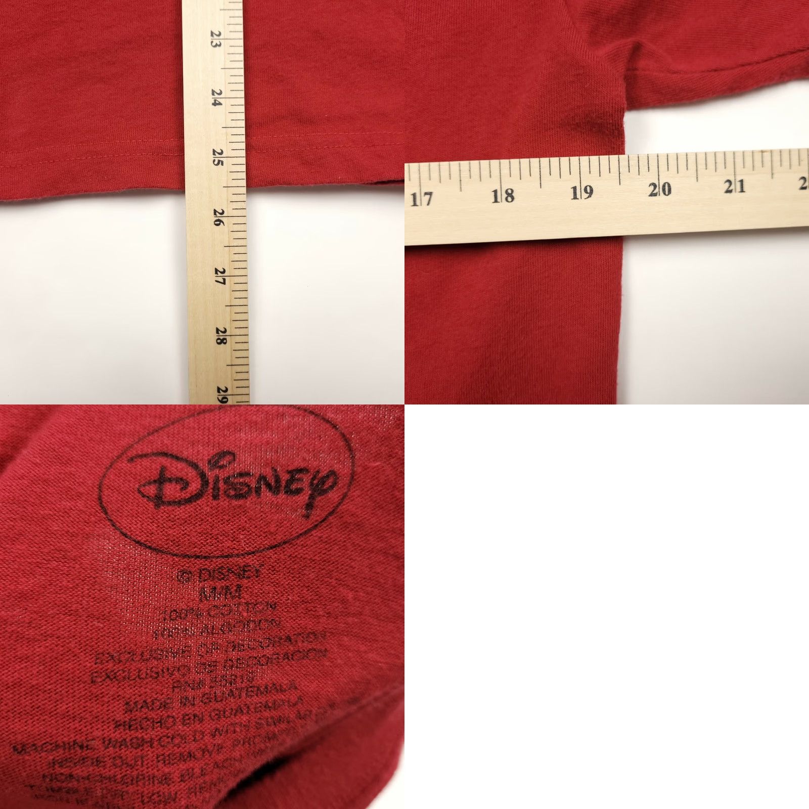 Disney Disney Mickey Mouse T-Shirt Adult Medium Red Short Sleeve Crew Neck Used Size US M / EU 48-50 / 2 - 8 Thumbnail