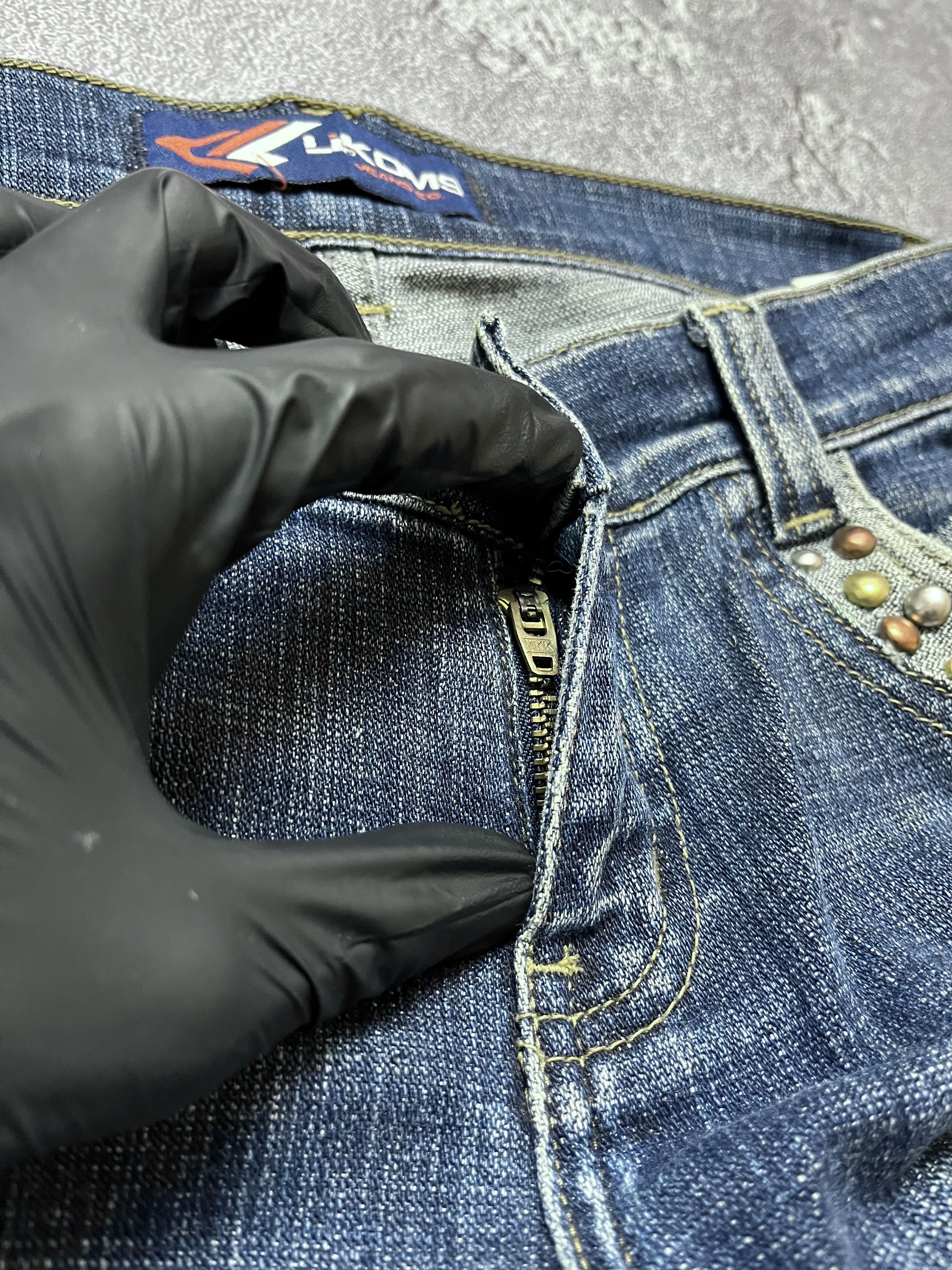 Vintage 90x Vintage Bootcut Flared Jeans Big Logo Y2K Womens 30/33 Size 30" / US 8 / IT 44 - 10 Thumbnail