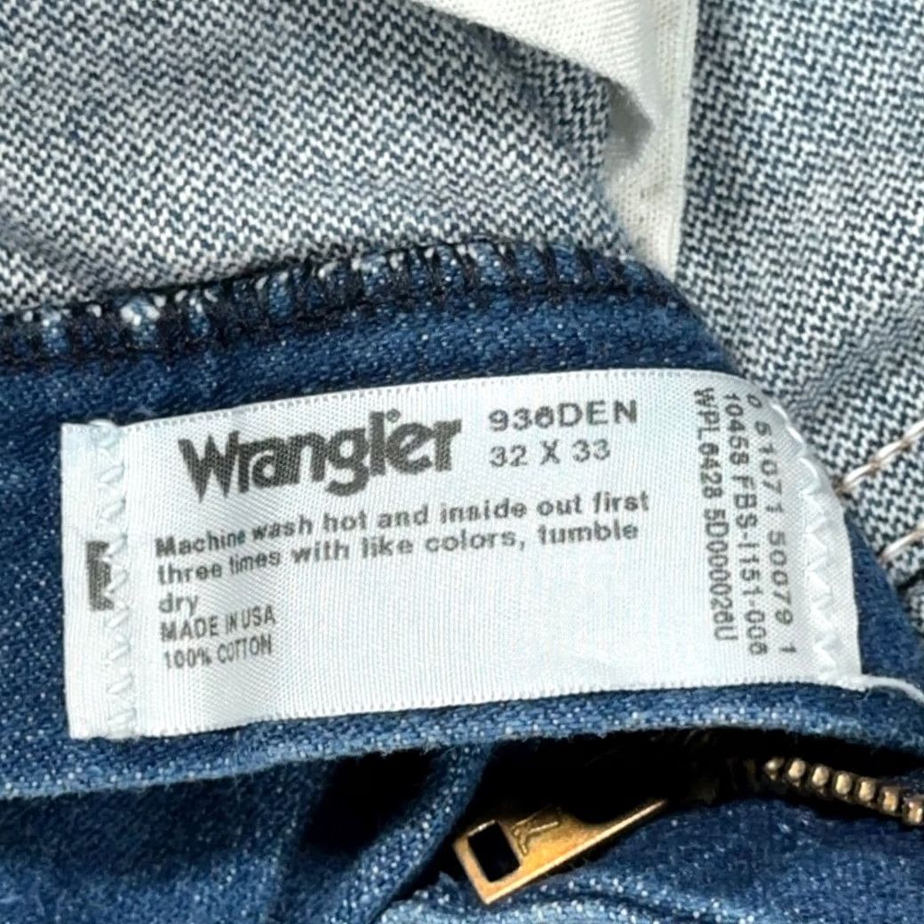 Wrangler VINTAGE Wrangler Jeans Mens 32x33 Blue Cowboy Cut Slim Fit USA Made Western 90s Size US 32 / EU 48 - 5 Thumbnail