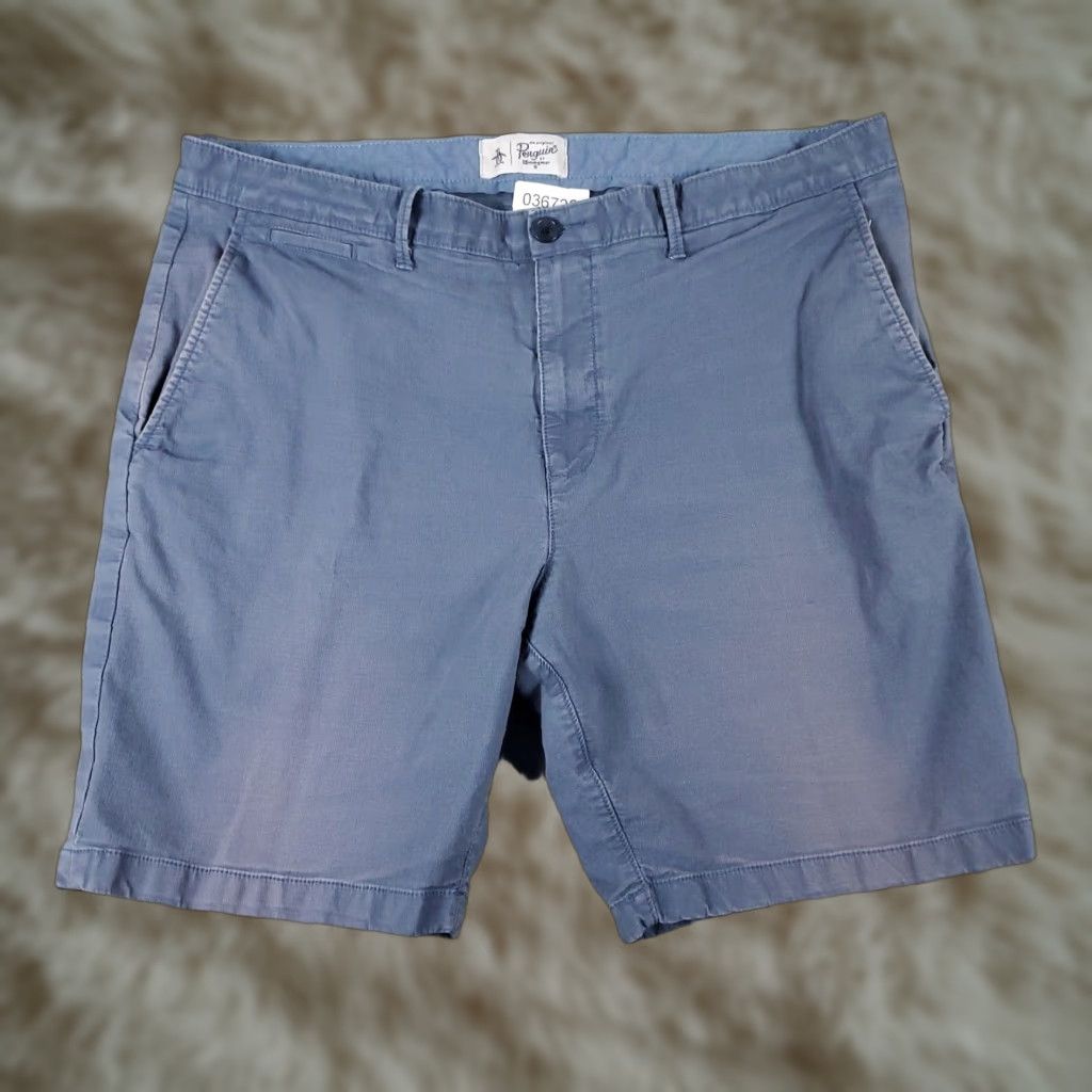 Vintage Munsingwear Mens Shorts Size 38 Blue Casual Chino Flat Front Cotton Military Style Size US 38 / EU 54 - 1 Thumbnail