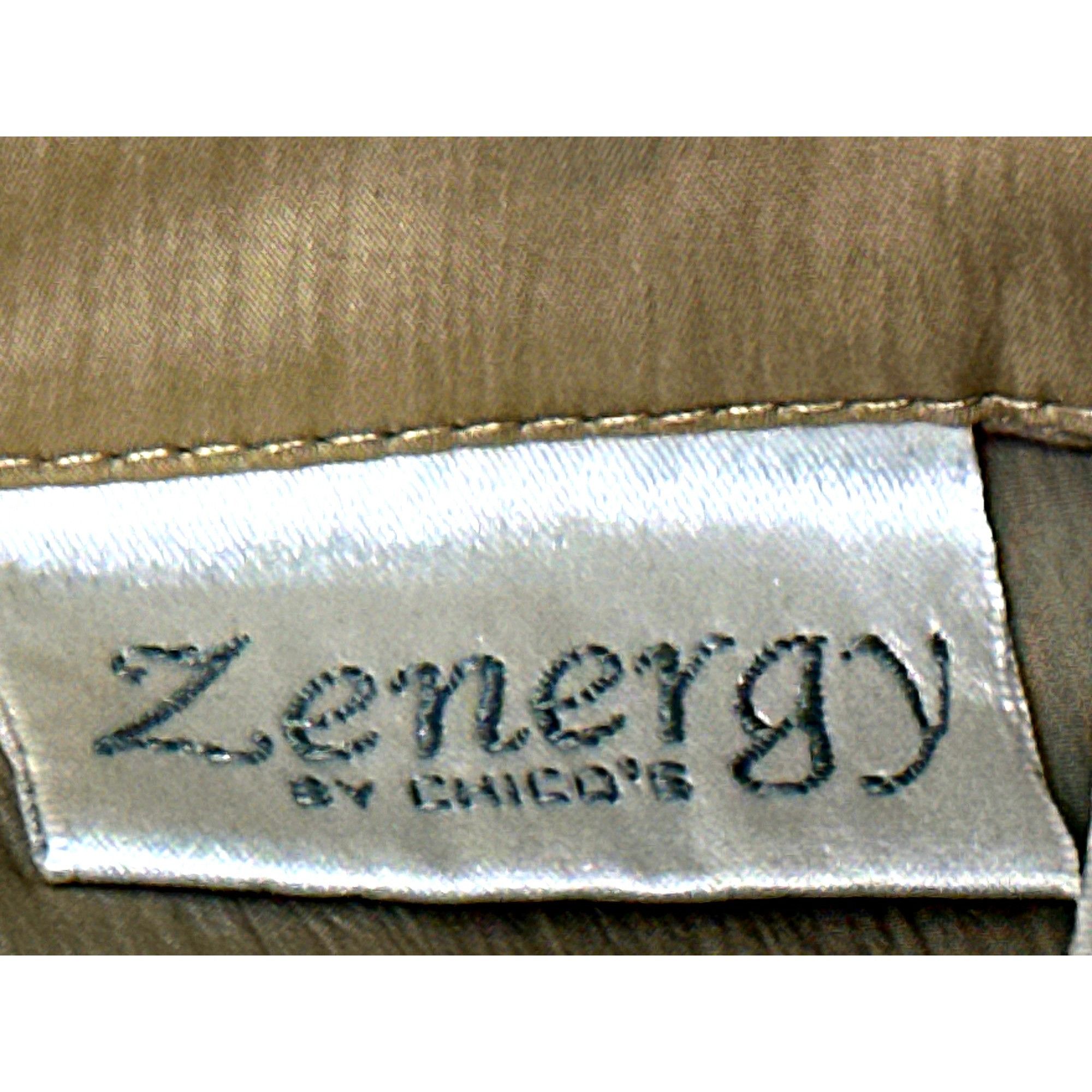 Chicos Chicos Zenergy Lightweight Beige Jacket Adjustable Waist Poc Size XS / US 0-2 / IT 36-38 - 5 Thumbnail