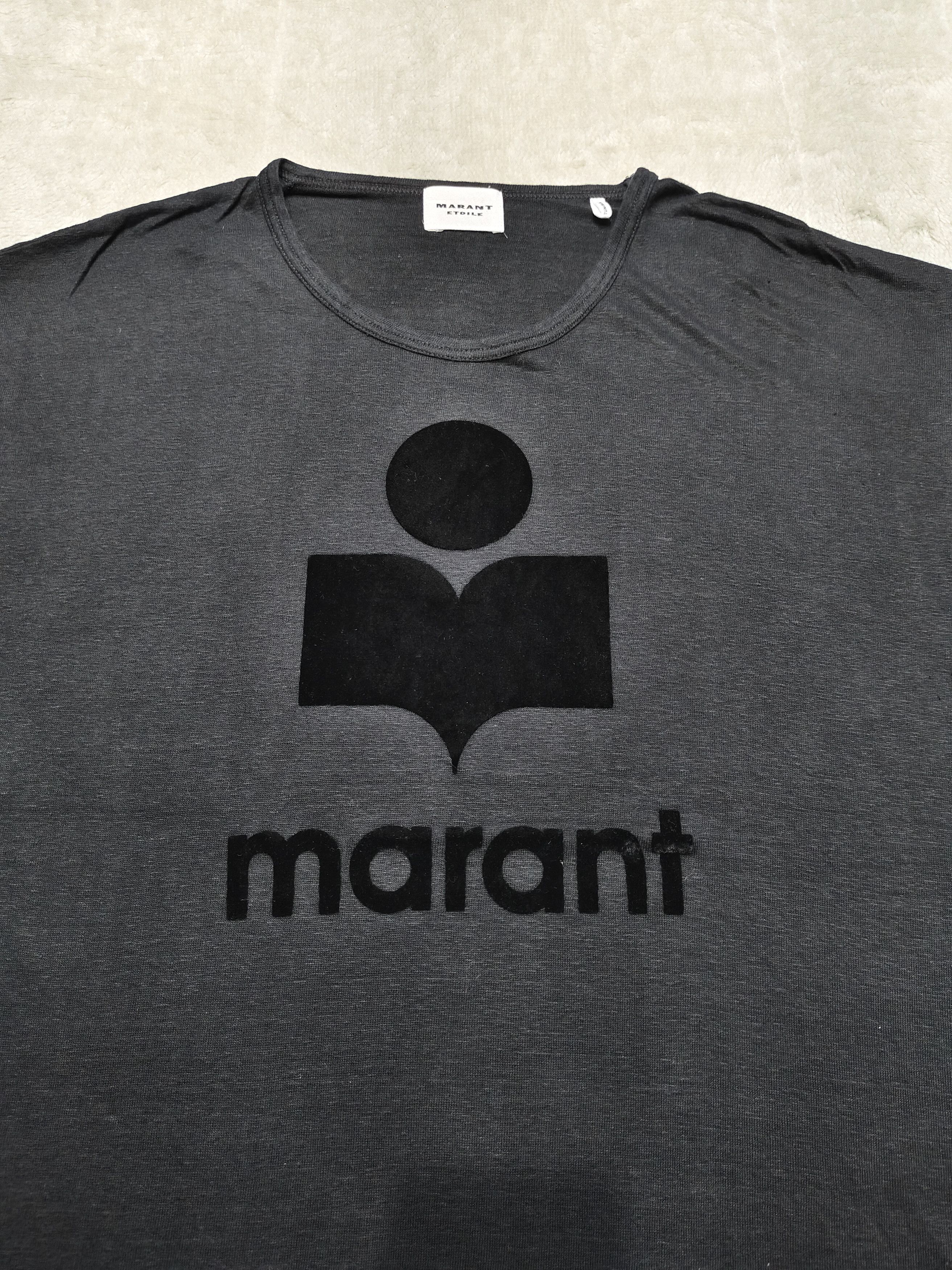 Isabel Marant Etoile DOPE🔥Marant Etoile Velvet Logo Linen Tshirt Size M / US 6-8 / IT 42-44 - 2 Thumbnail