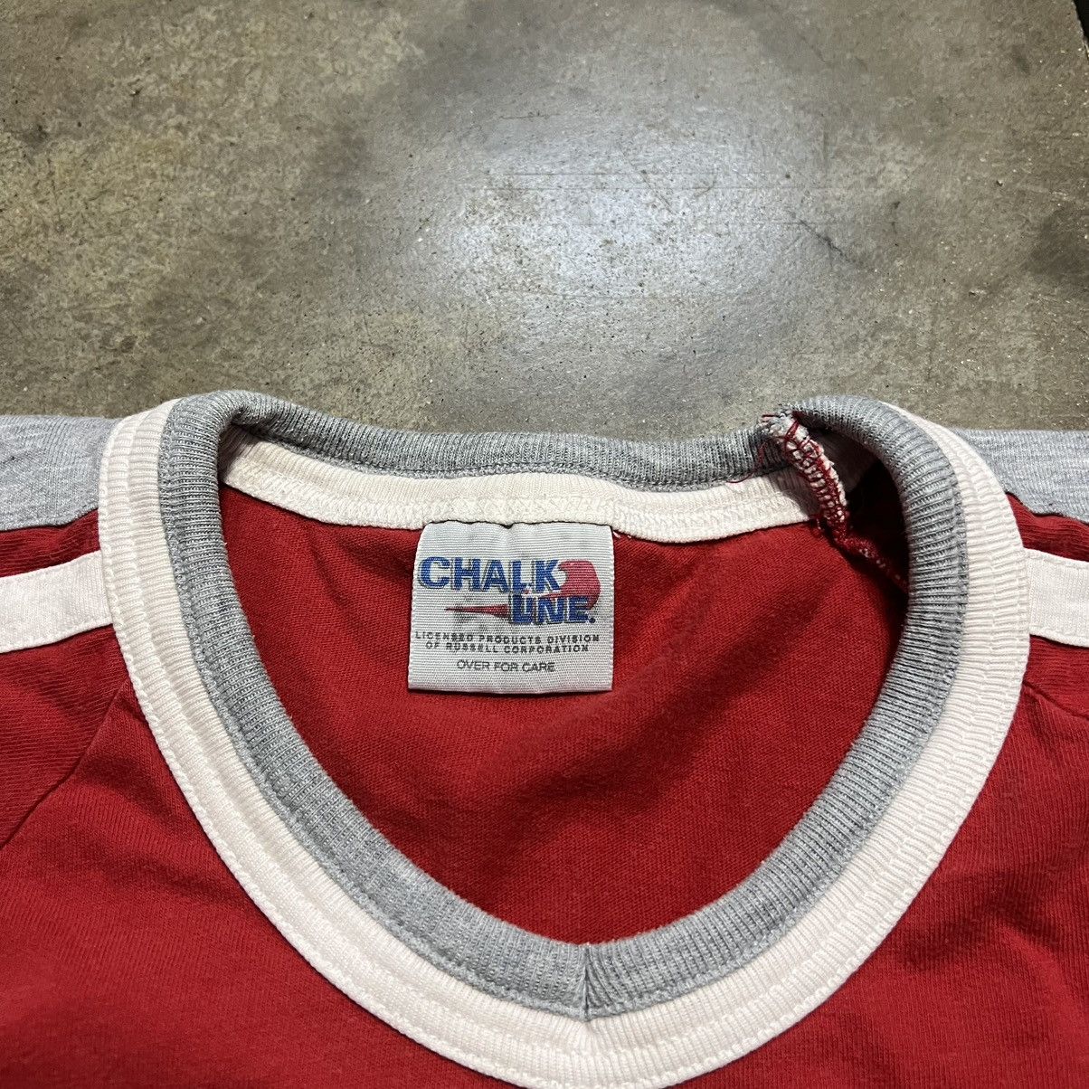 Chalk Line Vintage 90s Tampa Bay Buccaneers T shirt Ringer Striped NFL Size US S / EU 44-46 / 1 - 6 Thumbnail