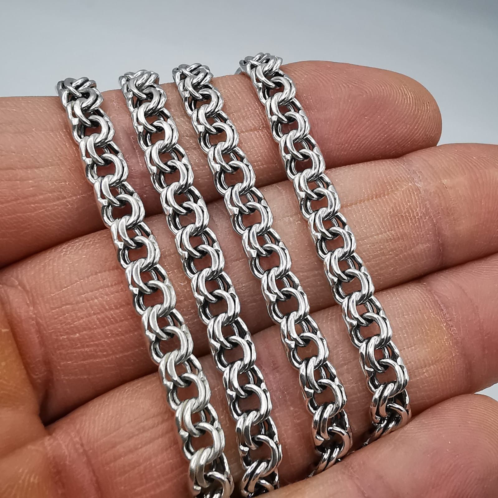 Sterling Silver Vintage Chain,925 Sterling Silver,Signed ,Handmade 31,20g Size ONE SIZE - 7 Thumbnail