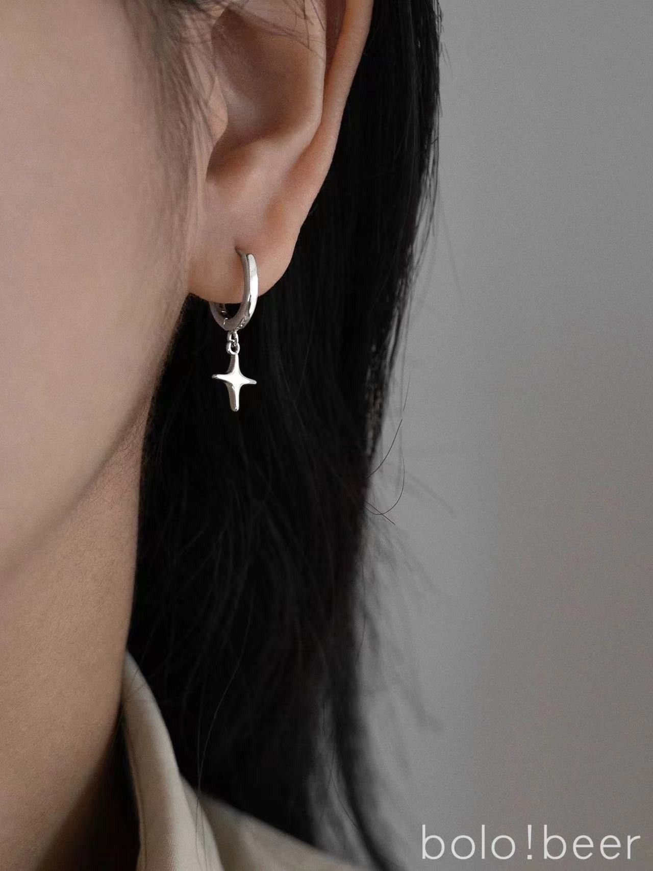 Jewelry × Sterling Silver Crazy Earrings One Pairs Chrome Jewelry Size ONE SIZE - 3 Thumbnail