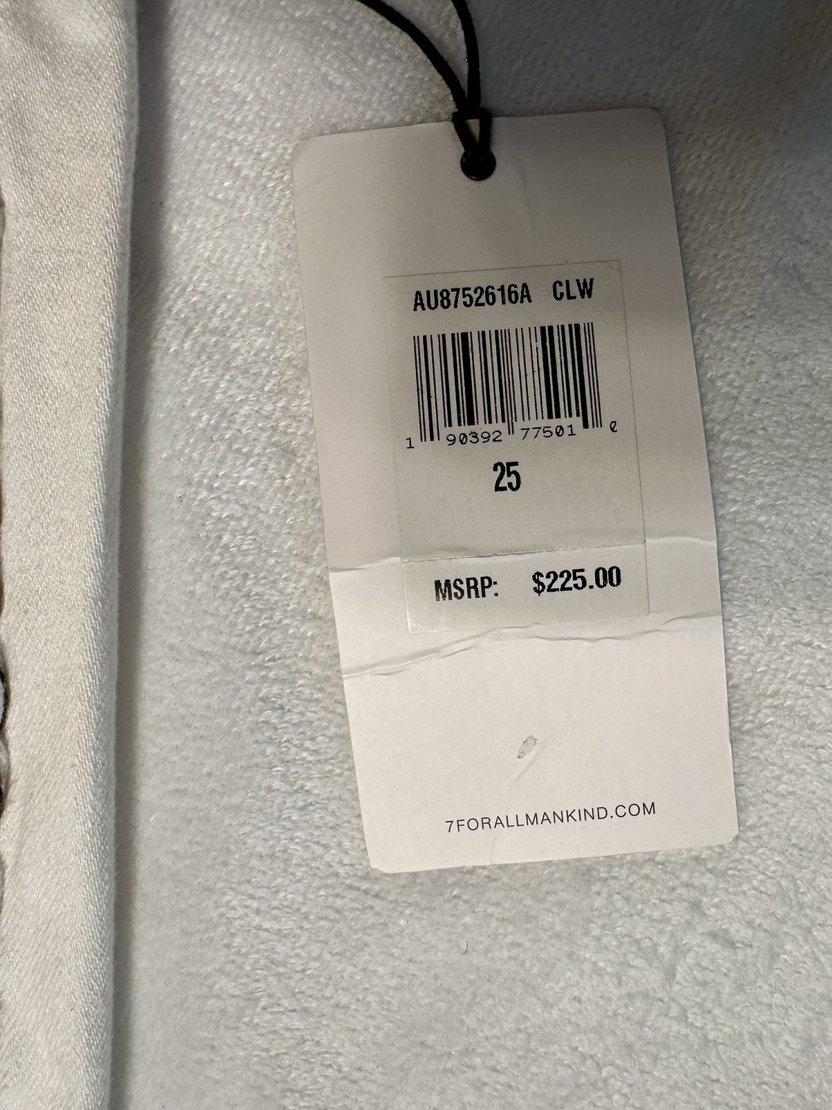 7 For All Mankind NWT 7 for All Mankind Skinny Ankle Braided White Jeans-24x27 Size 24" / US 00 / IT 34 - 6 Thumbnail