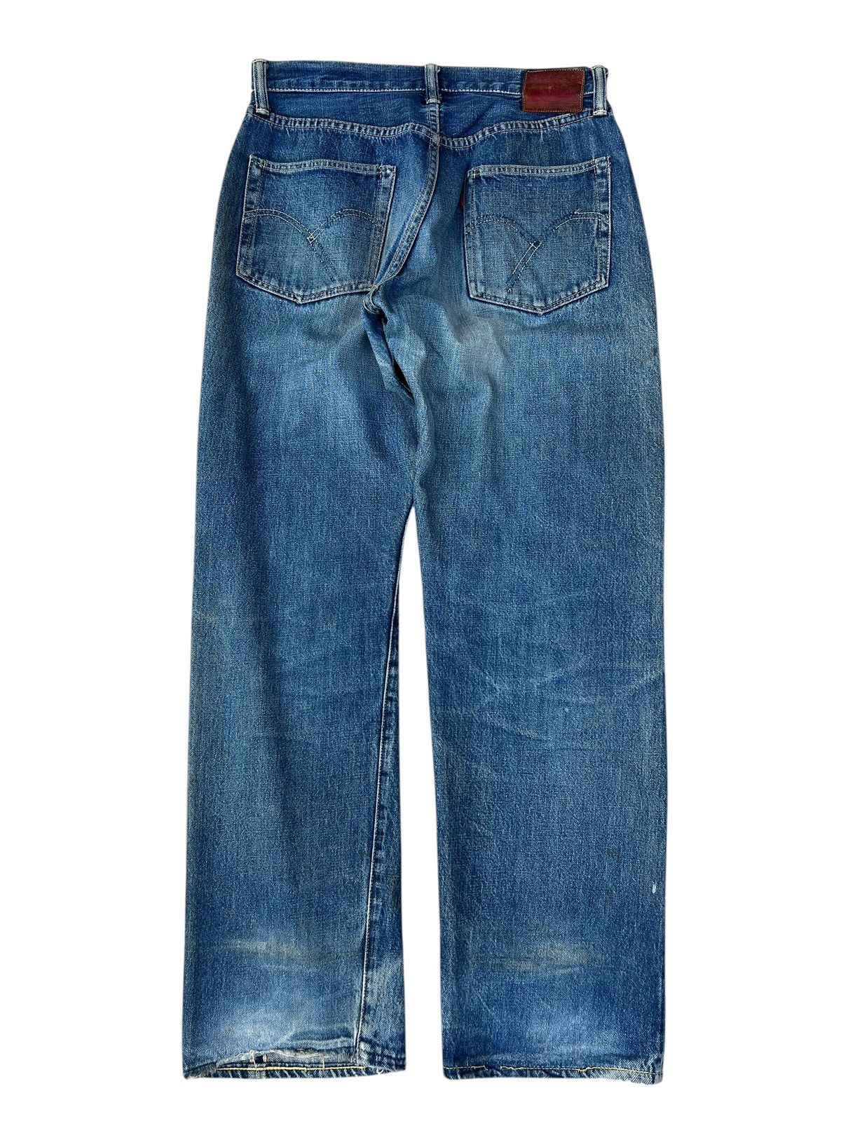Full Count & Co. Vintage OVER RAIL & Co Japan Dirty Mud Denim Selvedge Jeans Size US 31 - 13 Thumbnail