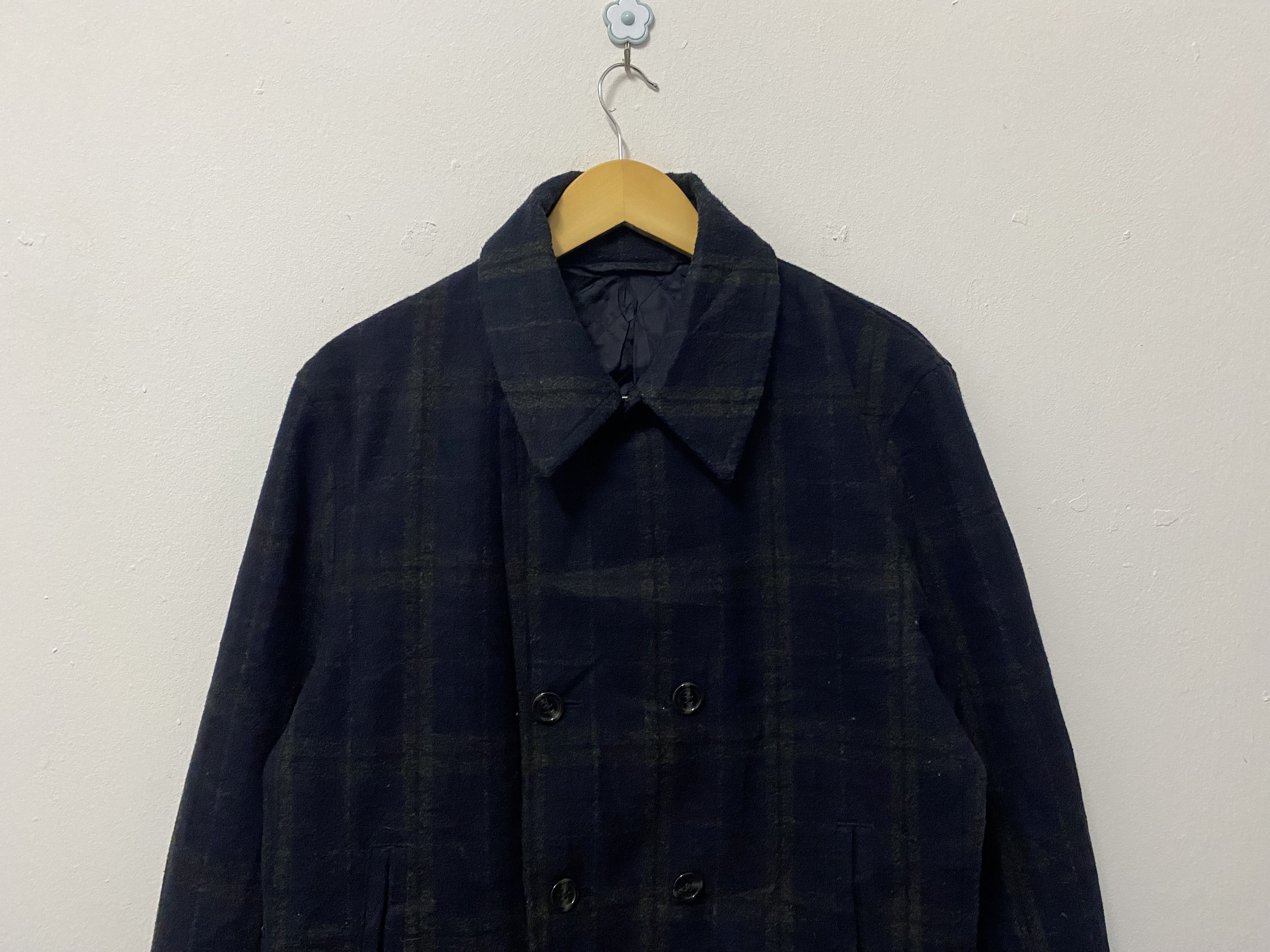 GU Vintage GU Double Breasted Checkered Wool Jacket Size US XL / EU 56 / 4 - 3 Thumbnail