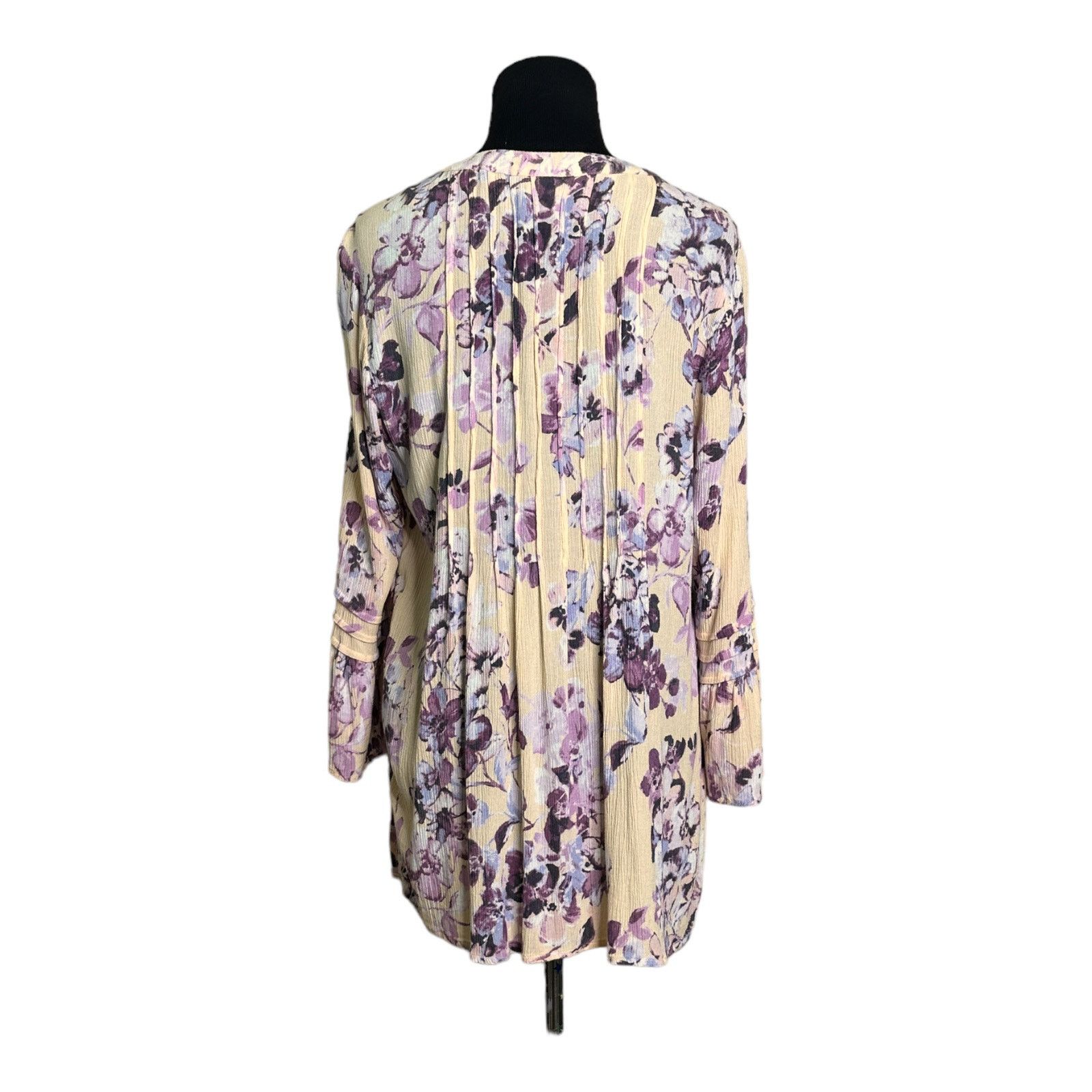 J. Jill J. Jill Pintucked Floral 3/4 Sleeve Tunic Top size M Size M / US 6-8 / IT 42-44 - 10 Thumbnail