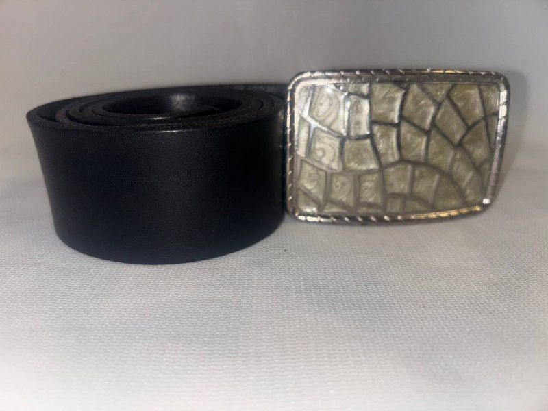 Vintage Vintage belt JONES stylish, luxurious, leather black belt Size ONE SIZE - 2 Thumbnail