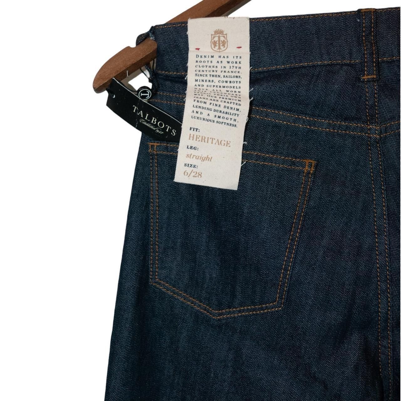 Talbots Talbots NWT Dark Wash Heritage Straight Leg Jeans Normcore Size 28" / US 6 / IT 42 - 5 Thumbnail