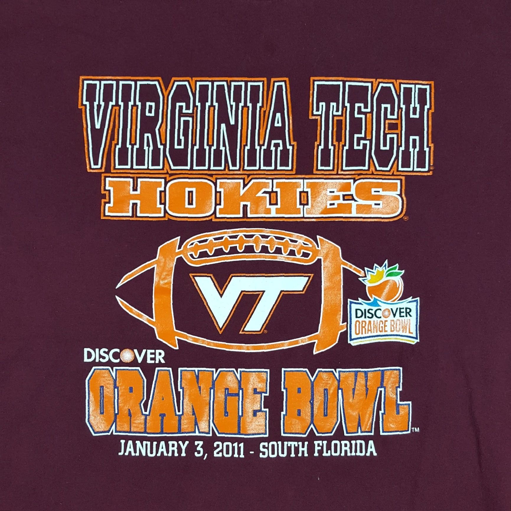 NCAA Vintage Virginia Tech Hokies NCAA Football T-Shirt Large NCAA Vintage 90s Y2K Sports Mens Size US L / EU 52-54 / 3 - 2 Thumbnail