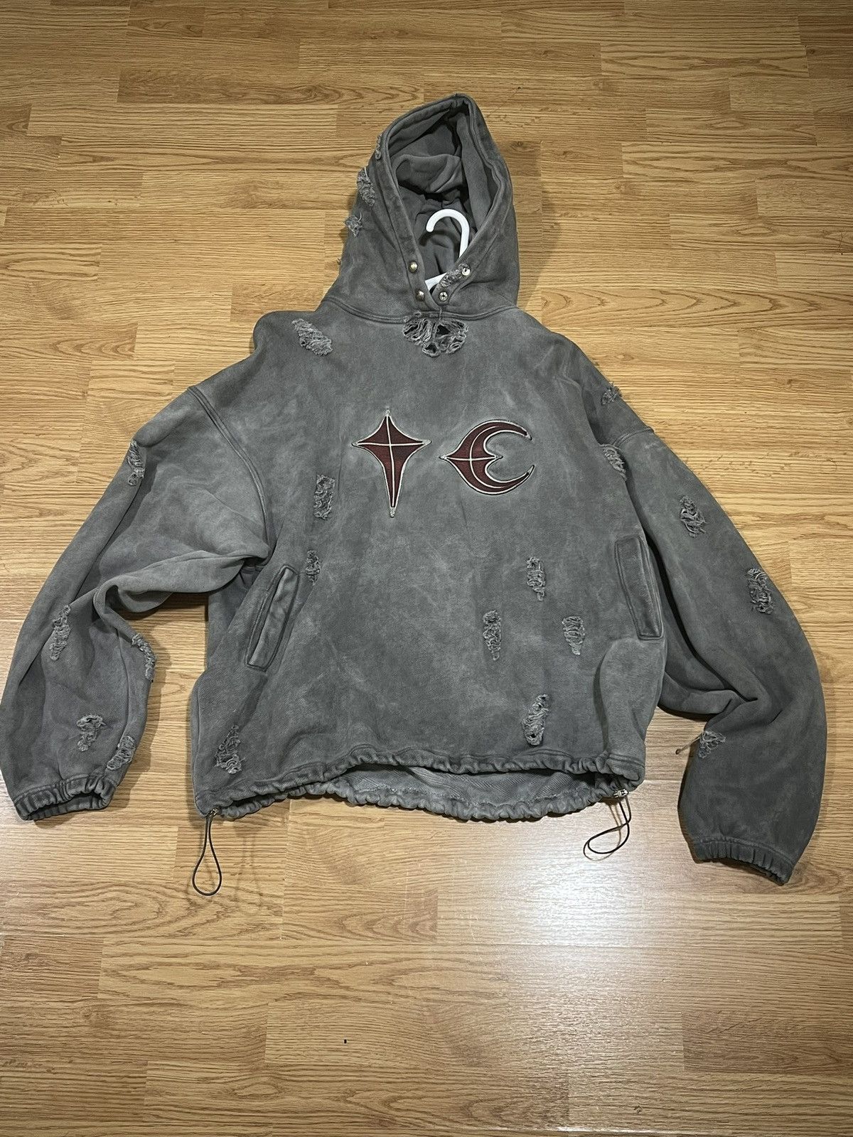 Thug Club Thug Club Rock Hoodie Distressed | Grailed