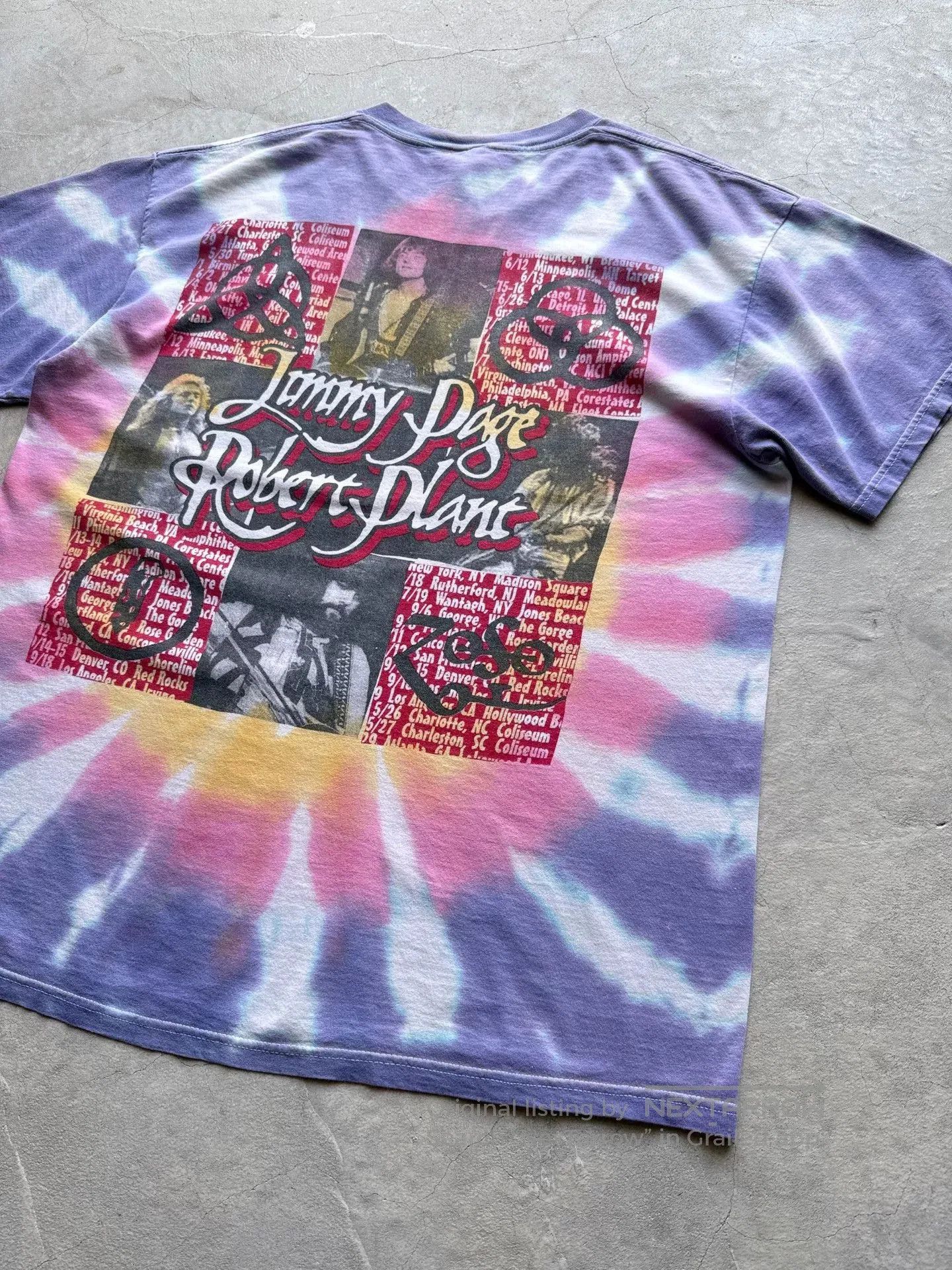 Vintage Vintage 90s Led Zeppelin Tour Band Tee. Size US L / EU 52-54 / 3 - 6 Thumbnail