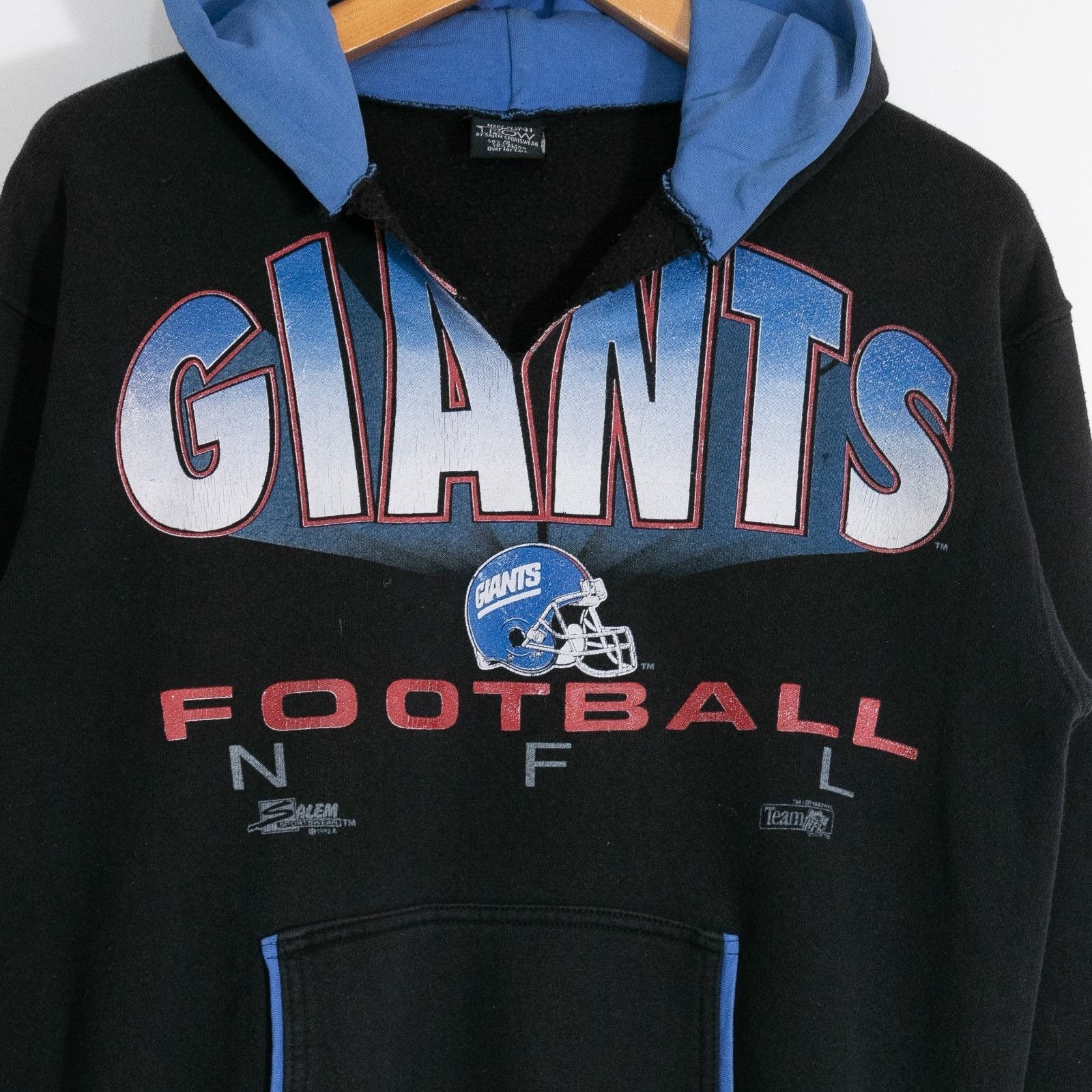 Vintage Vintage 90s New York Giants Hoodie Mens Medium - Distressed Size US M / EU 48-50 / 2 - 3 Thumbnail