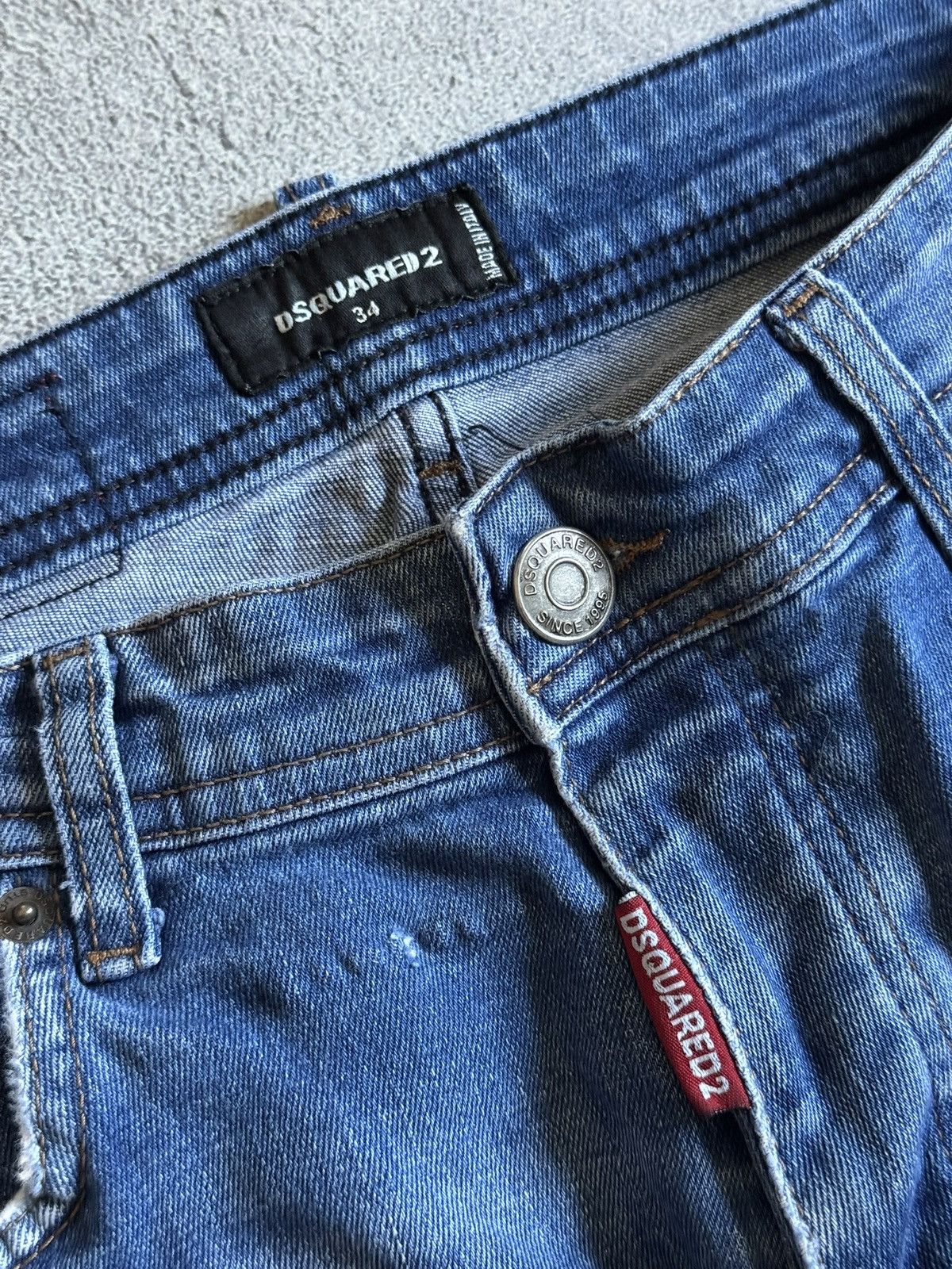 Dsquared2 Dsquared2 34 denim distressed jeans pants trousers Y2K Size US 34 / EU 50 - 9 Thumbnail