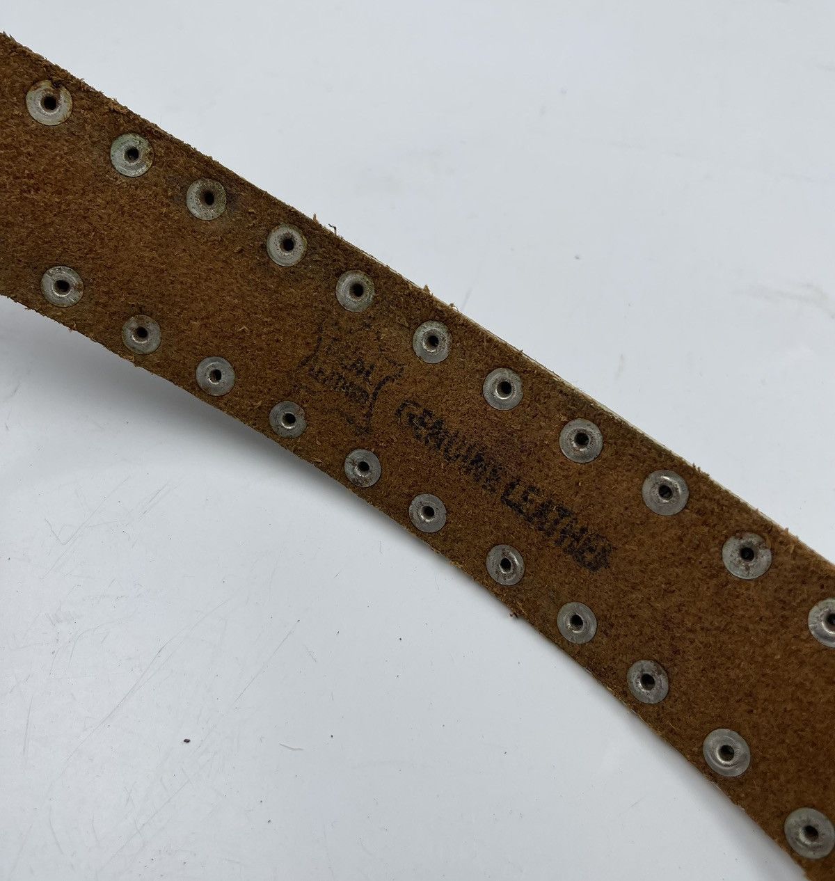 Japanese Brand rhyme big buckle studded leather belt tc22 Size 34 - 9 Thumbnail