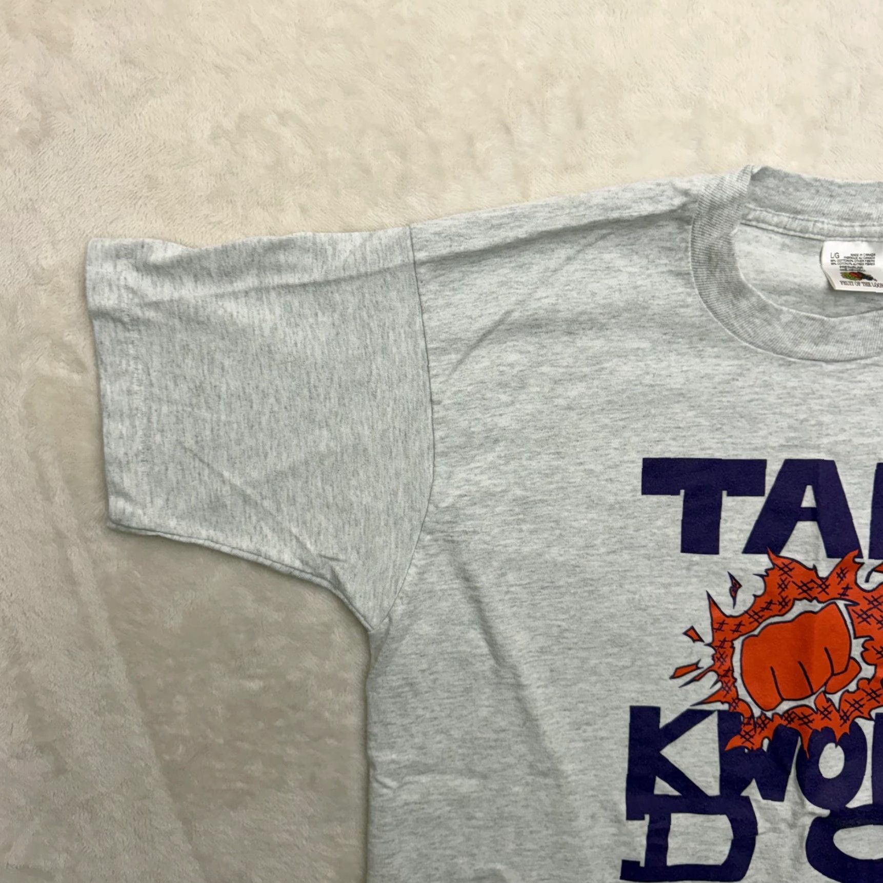 Fruit Of The Loom VINTAGE Fruit Of The Loom Taekwondo TKD Shirt Mens Large Gray 1994 Vancouver Size US L / EU 52-54 / 3 - 6 Thumbnail