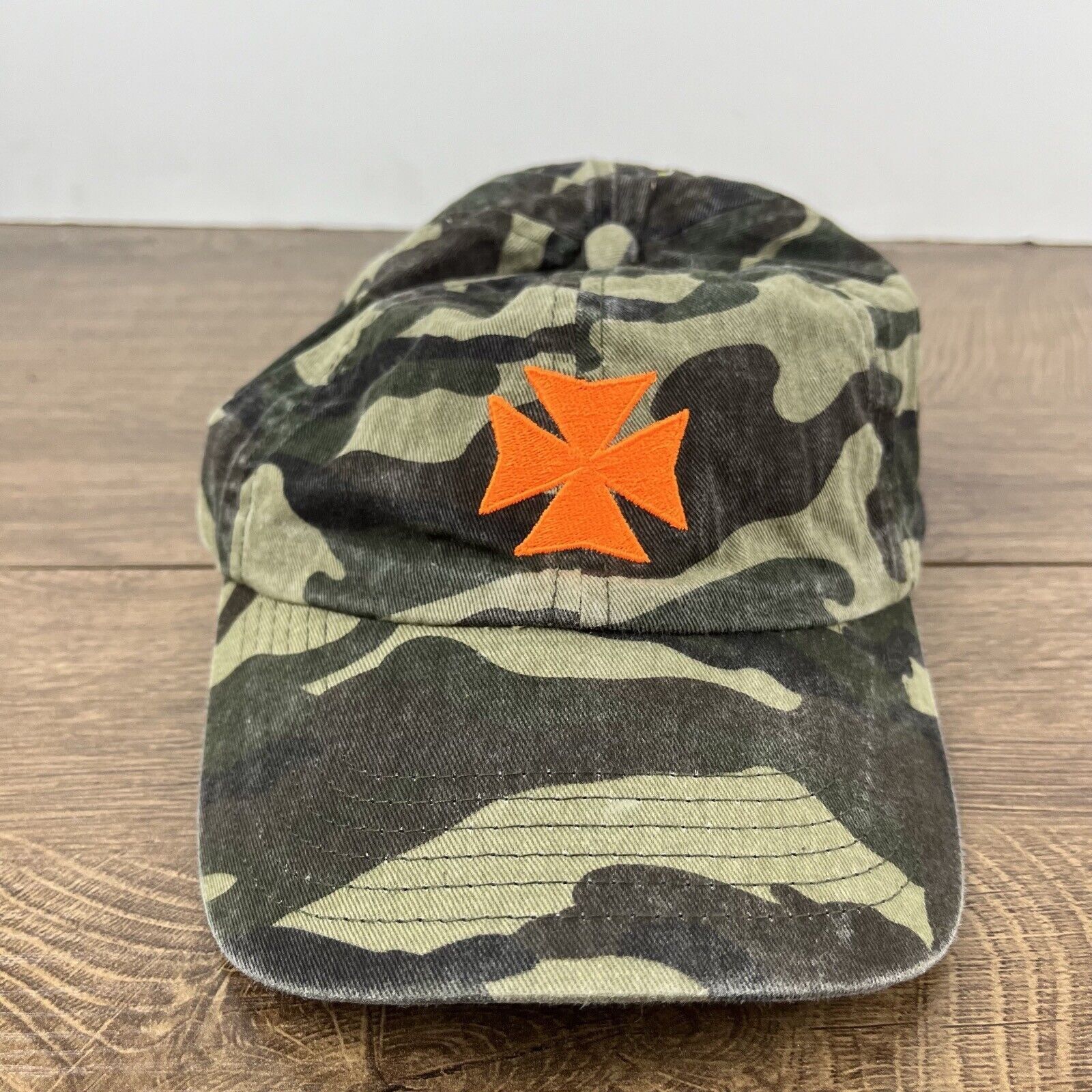 Other Cross Hat Motorcycle Biker Hat Camo Green Hat Adjustable Hat Size ONE SIZE - 6 Thumbnail