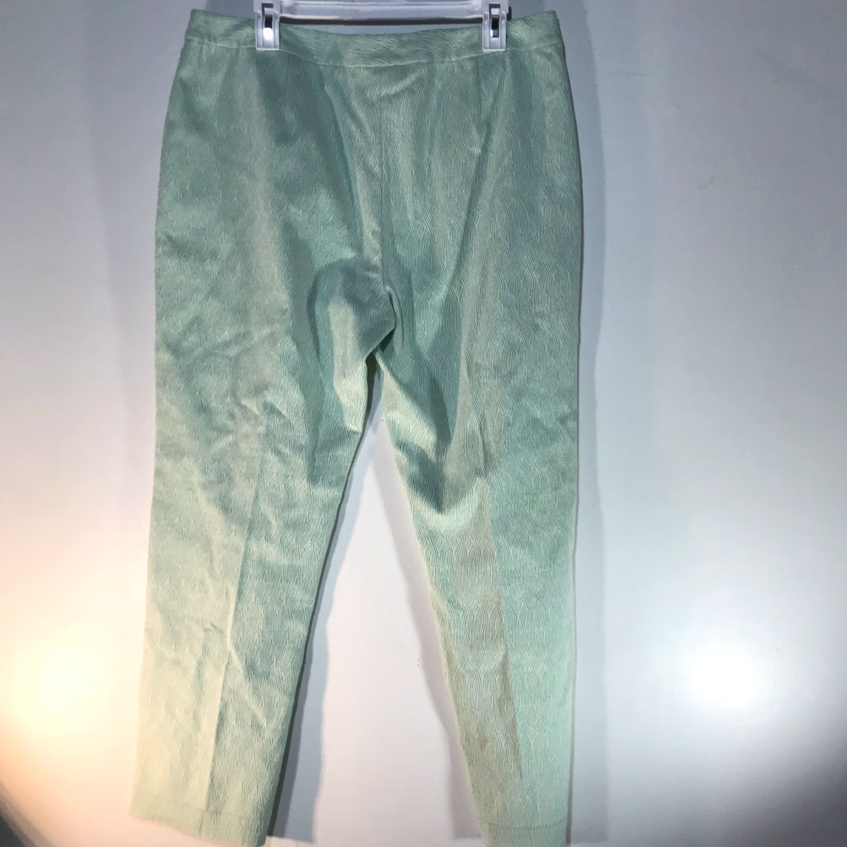 Vintage Peck & Peck Pants Womens Size 14 Lt Green/White Geometric Print Dress Pants Size 36" / US 14 / IT 50 - 5 Thumbnail