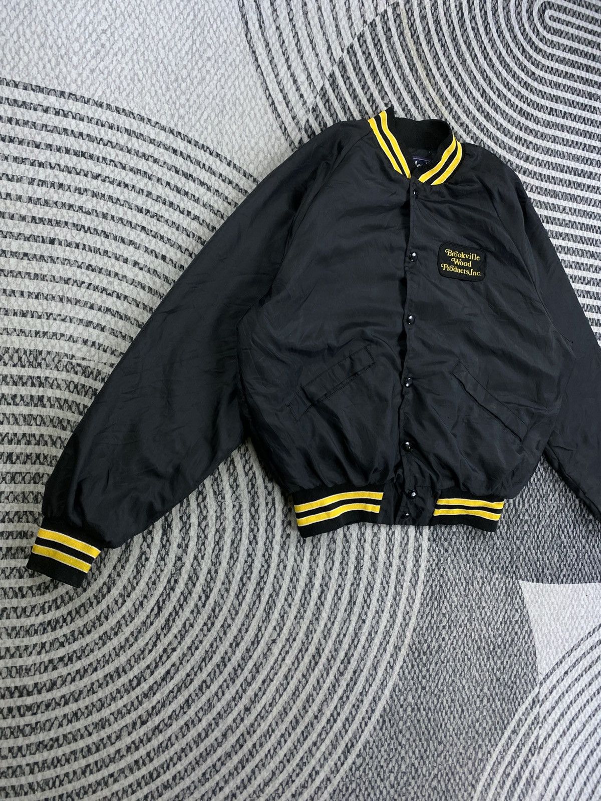 King Vintage 90s King Louie Brookville Wood Product Bomber Jacket Size US L / EU 52-54 / 3 - 3 Thumbnail