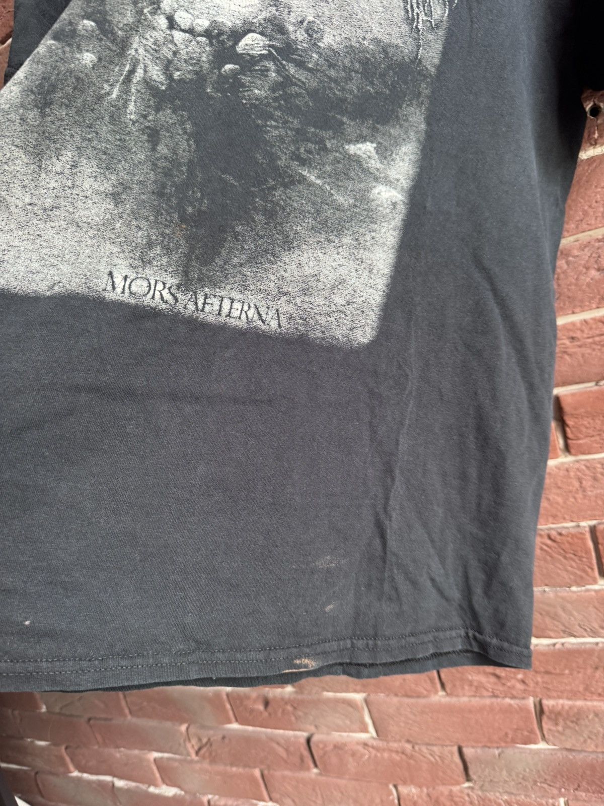 Band Tees Rare Vintage 00s Dunkelheit Mors Black Metal Band T-Shirt Size US L / EU 52-54 / 3 - 6 Thumbnail