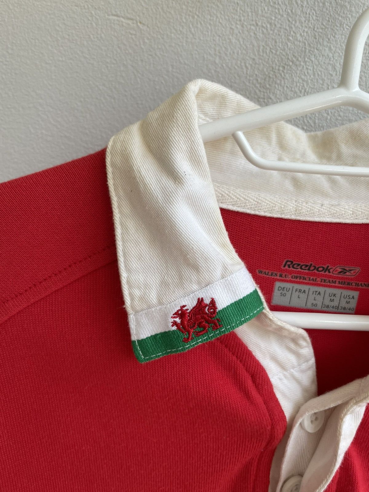 Other Wales Rugby 2004 2006 Shirt Reebok Welsh Home Vintage Jersey Size US L / EU 52-54 / 3 - 9 Thumbnail