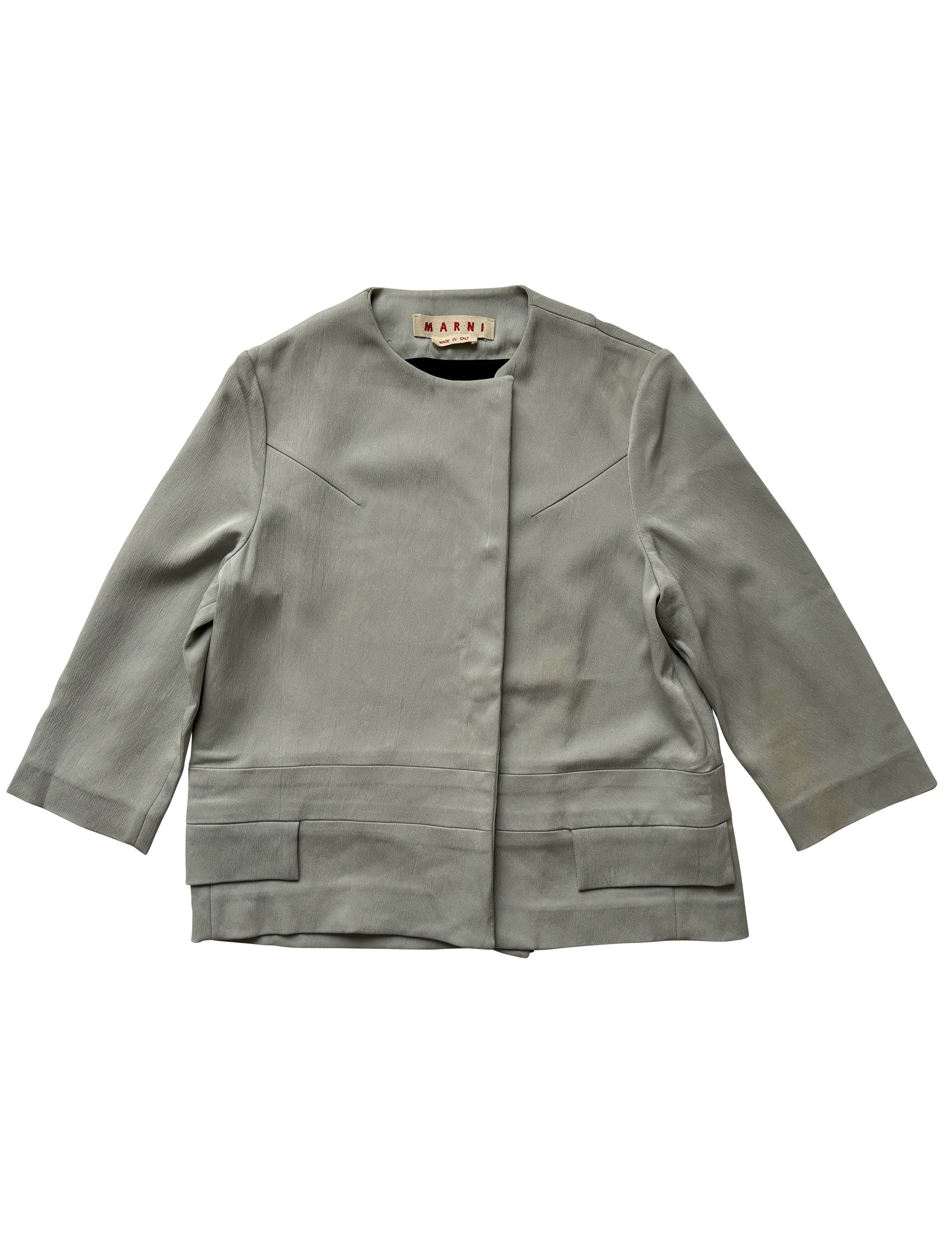 Marni ⚡️QUICK SALE⚡️Marni Light Grey Jacket Blazer Size L / US 10 / IT 46 - 1 Thumbnail